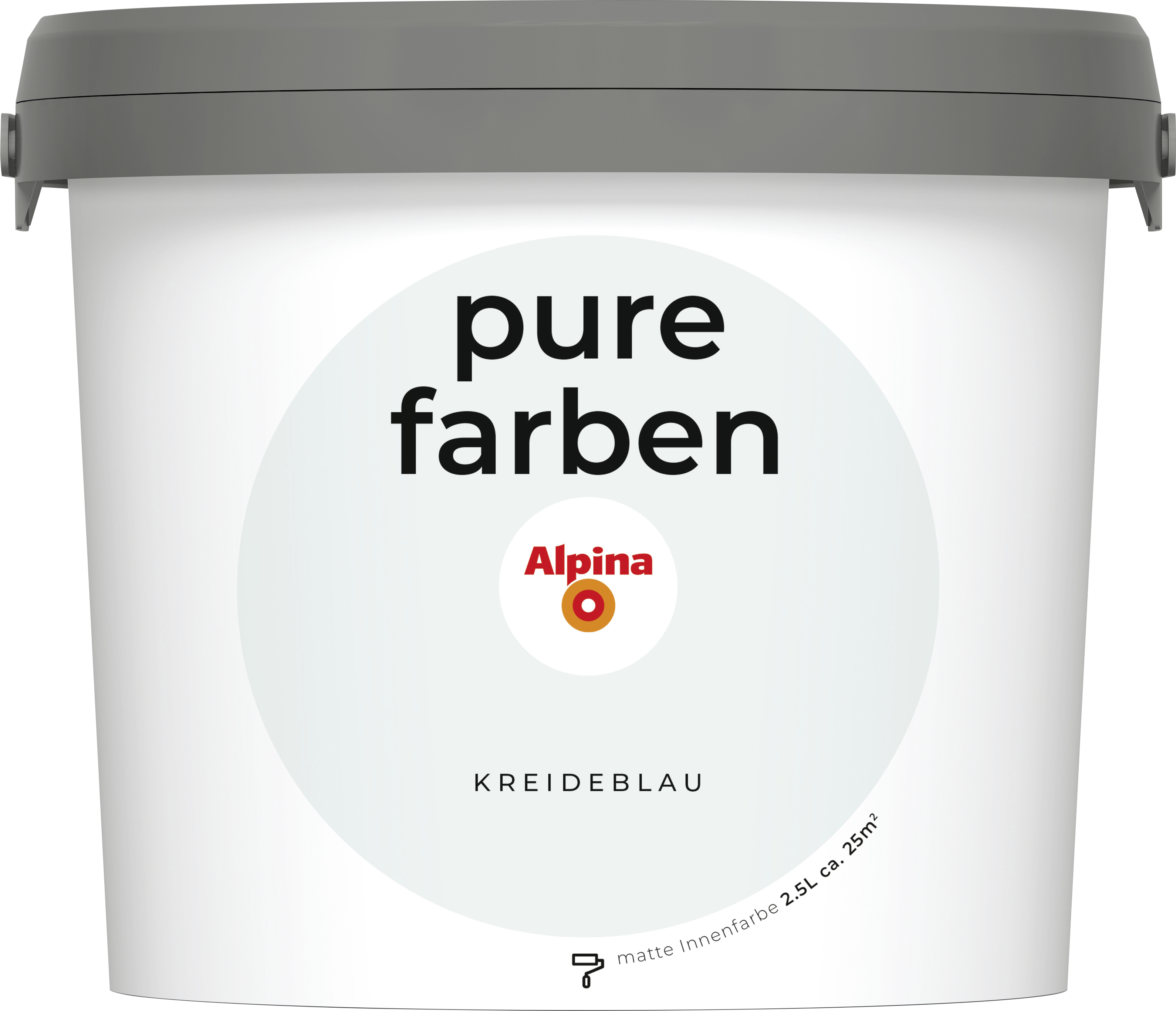 Alpina Pure Farben Wandfarbe kreideblau 2,5 L