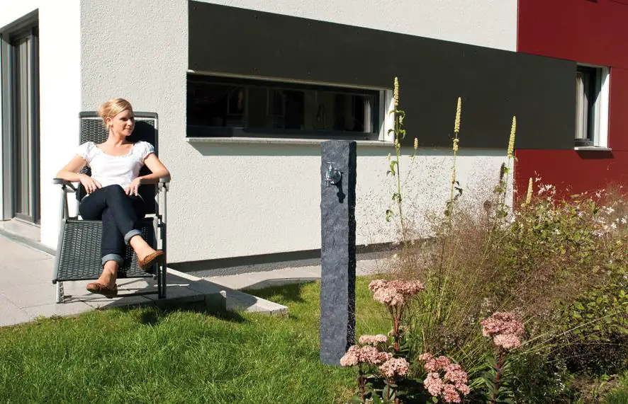 Garantia Wasserzapfsäule Darkgranit 13 x 13 x 100 cm Garantia Wasserzapfsäule Darkgranit 13 x 13 x 100 cm