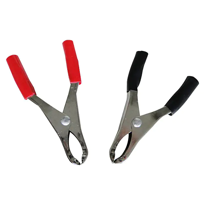 Abgreifklemmen mit Lötanschluss rot & schwarz je 1 Stück