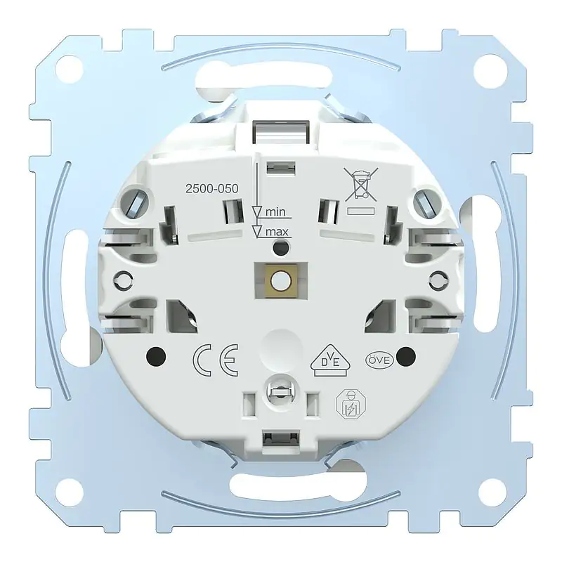 Merten Steckdose mit Klappdeckel System M polarweiß matt MEG2311-0419