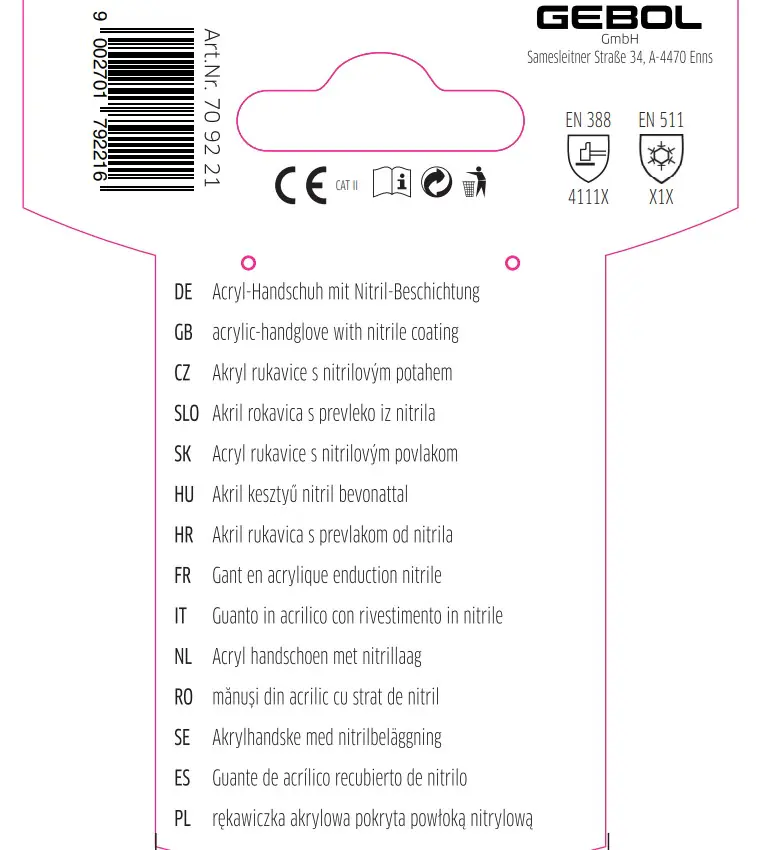 Gebol Handschuh Winter Lite Touch  