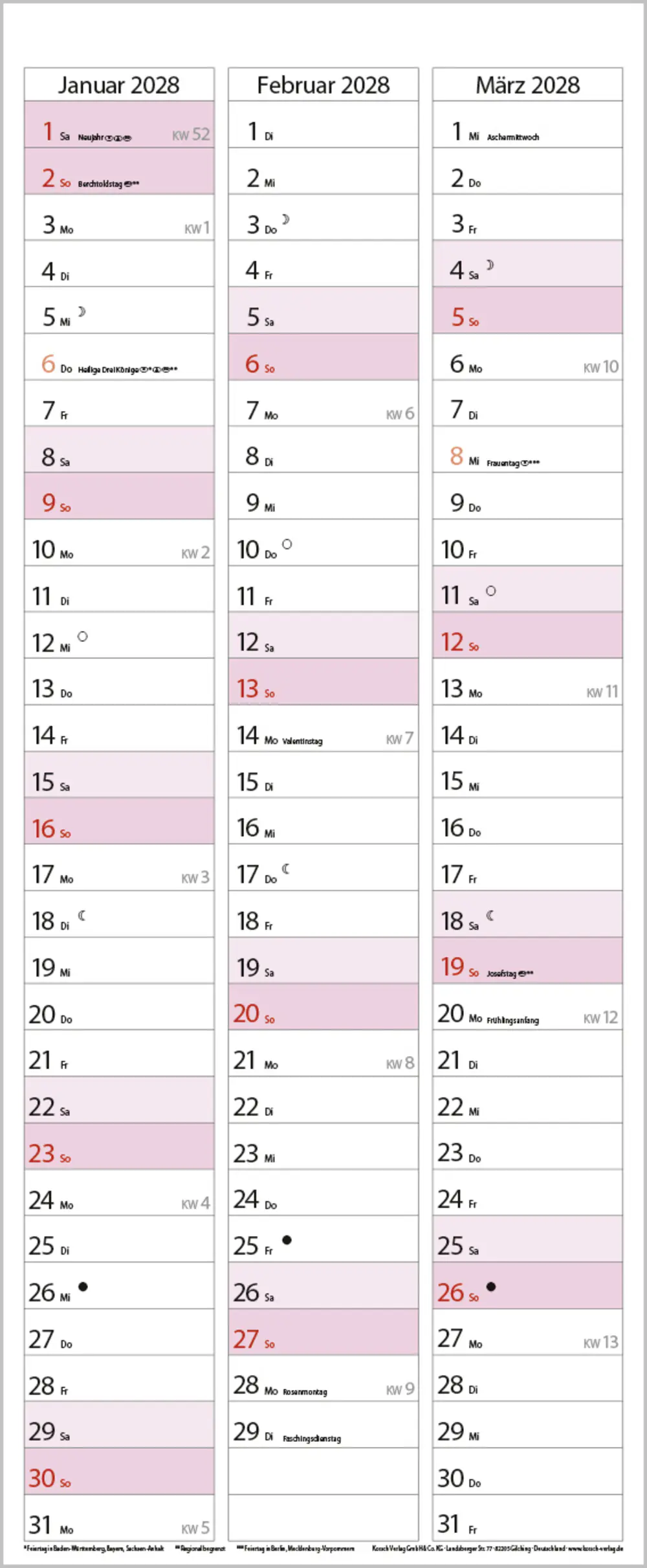 Korsch Kalender Tierisches Familienglück 2027