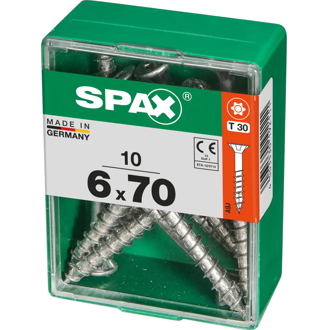 Spax Universalschrauben 6.0 x 70 mm TX 30 - 10 Stk. Spax Universalschrauben 6.0 x 70 mm TX 30 - 10 Stk.