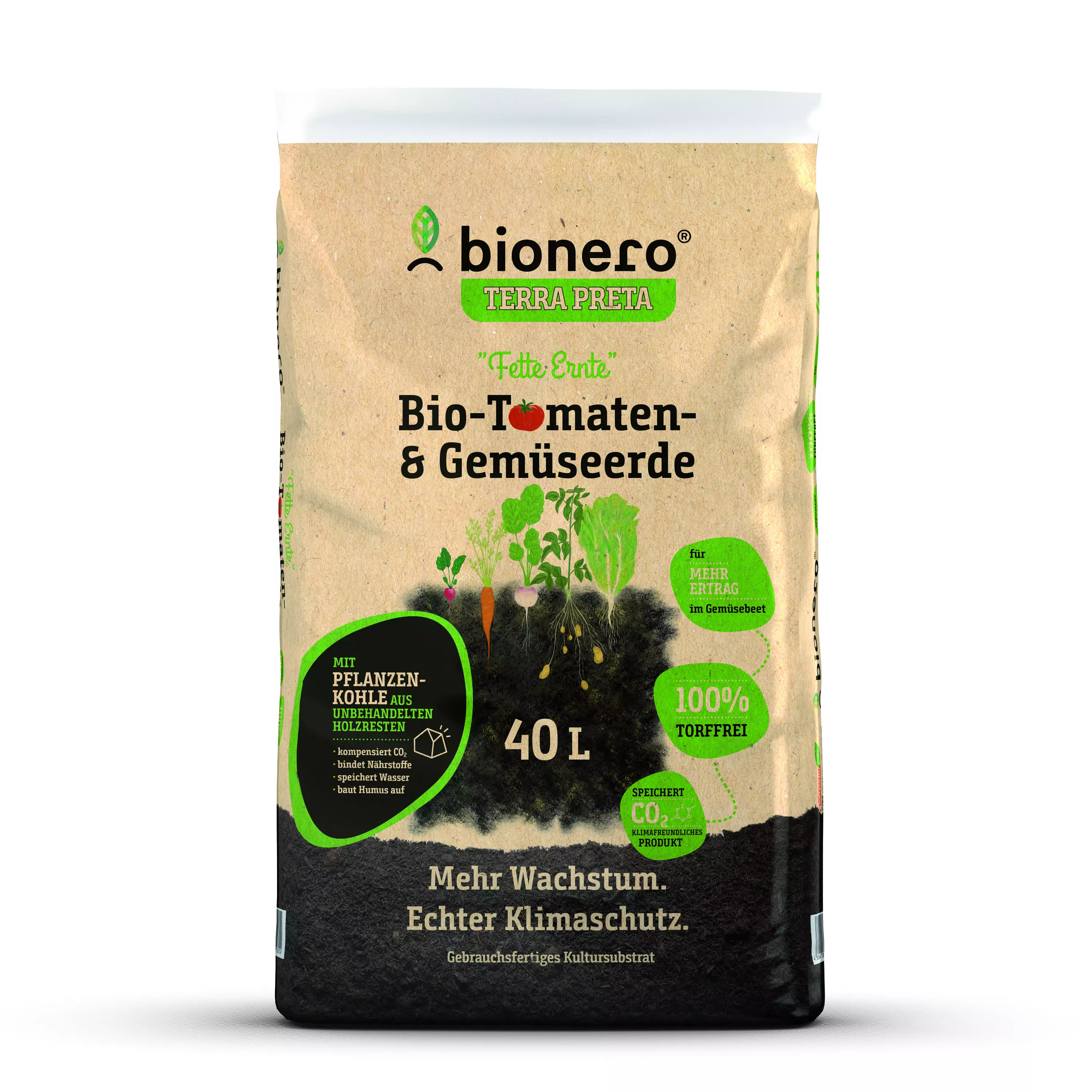 bionero Bio Tomaten- und Gemüseerde "fette Ernte" 40 L torffrei bionero Bio Tomaten- und Gemüseerde "fette Ernte" 40 L torffrei