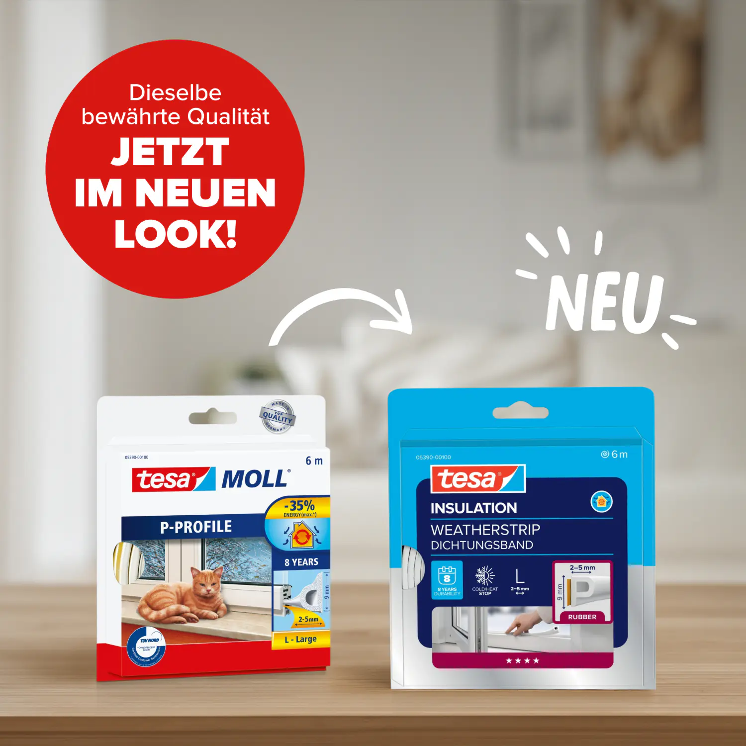 tesa Insulation P-Profil Classic 6 m, weiß