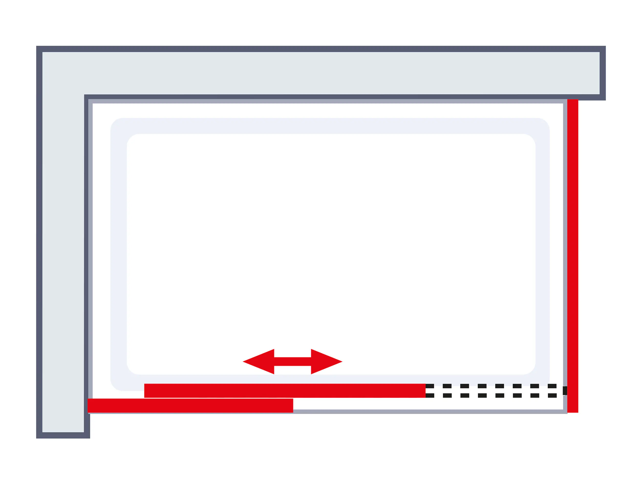 Schulte Schiebetür Seitenwand 160 x 90 x 200 cm MasterClass
