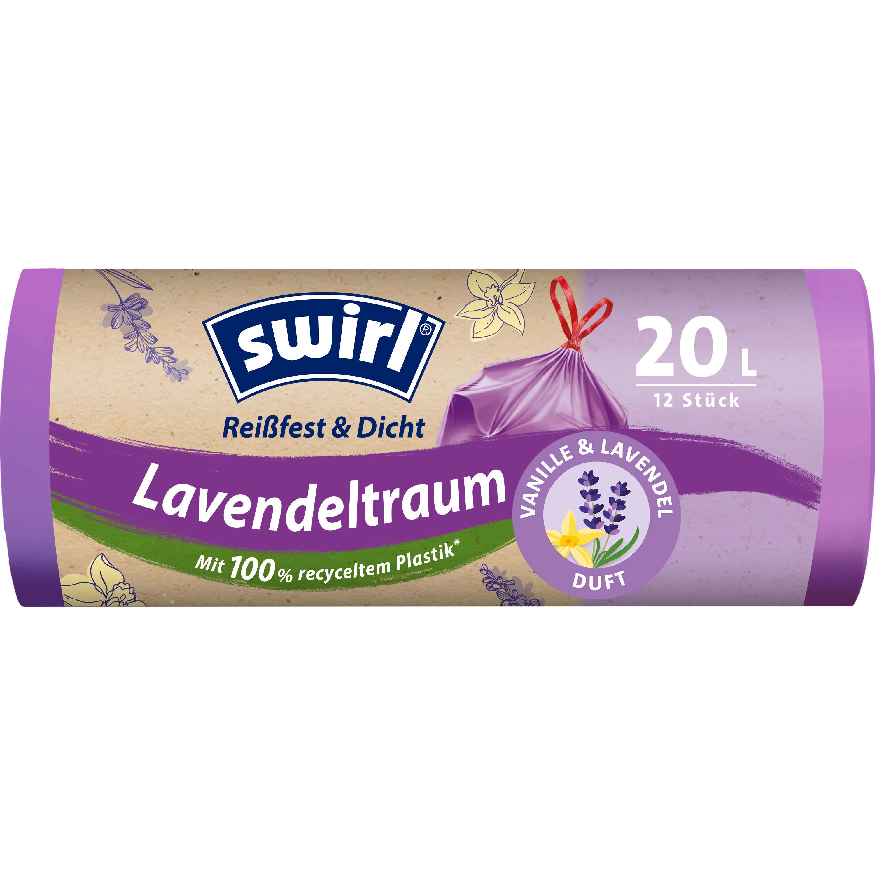 Swirl® 20 L Duft-Müllbeutel Lavendeltraum Reißfest & Dicht