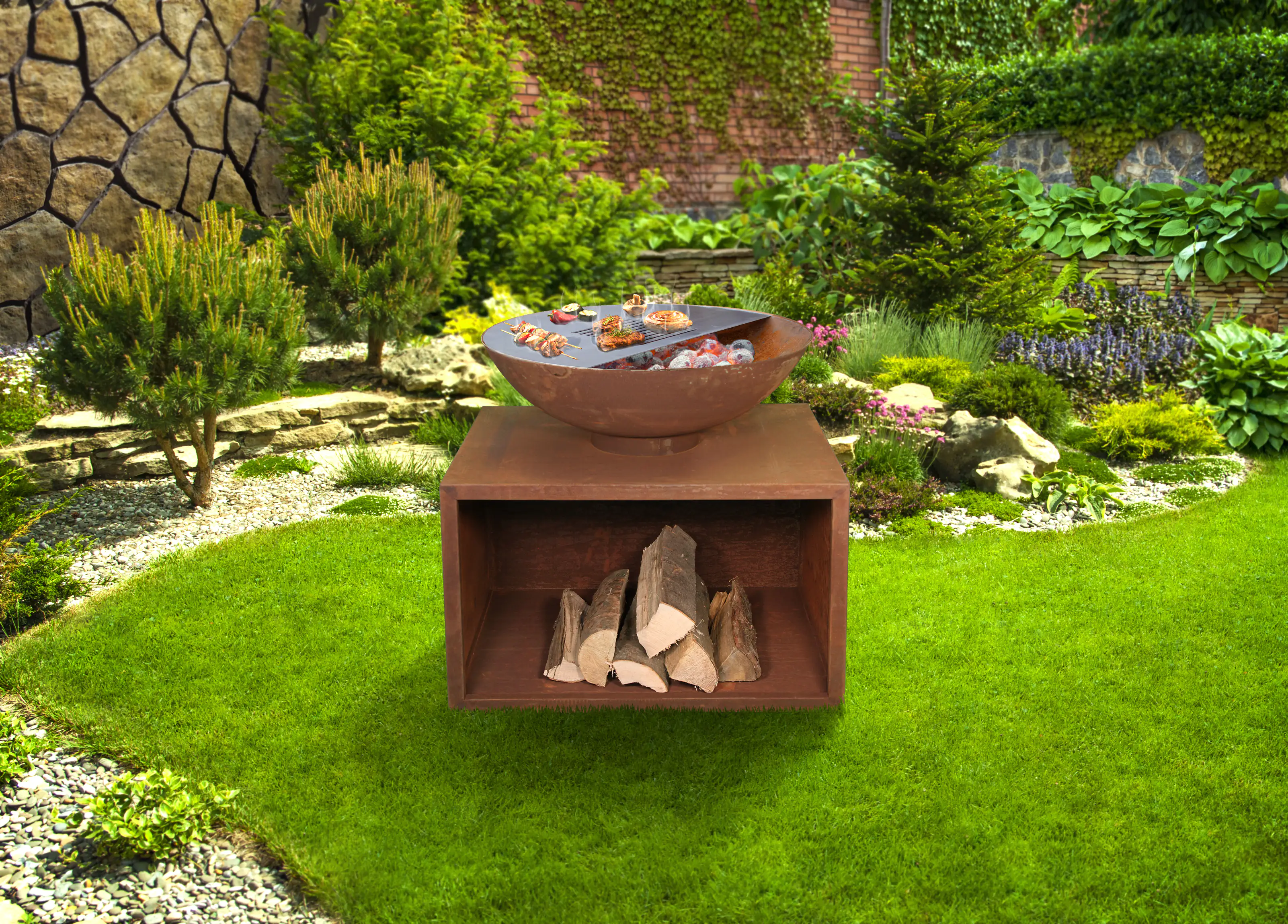 Buschbeck Feuerschale Rubigo 70 x 70 x 70 cm