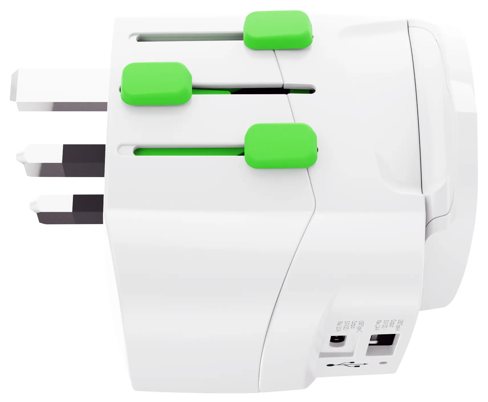 Kopp Reiseadapter Light USB AC World 2-teilig weiß Kopp Reiseadapter Light USB AC World 2-teilig weiß