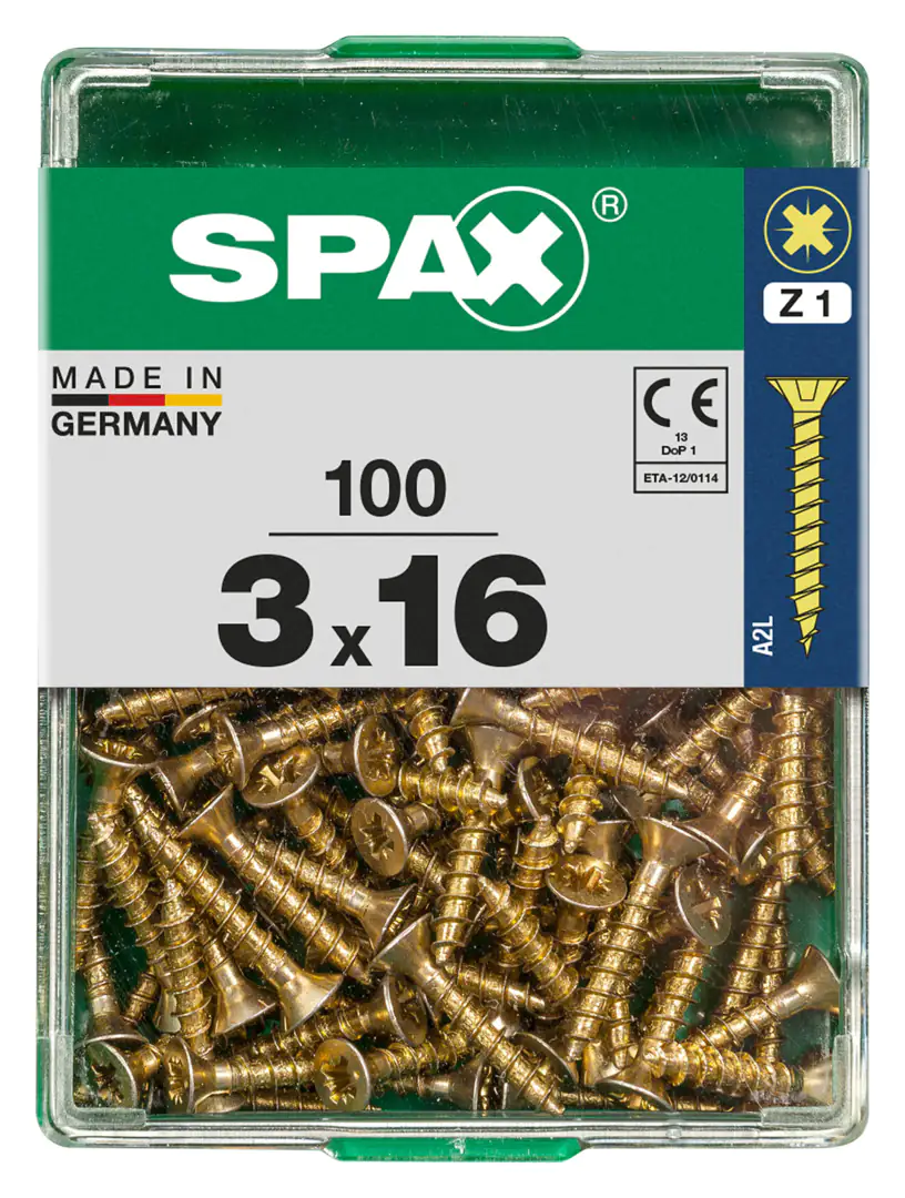 Spax Universalschrauben 3.0 x 16 mm PZ 1 - 100 Stk.