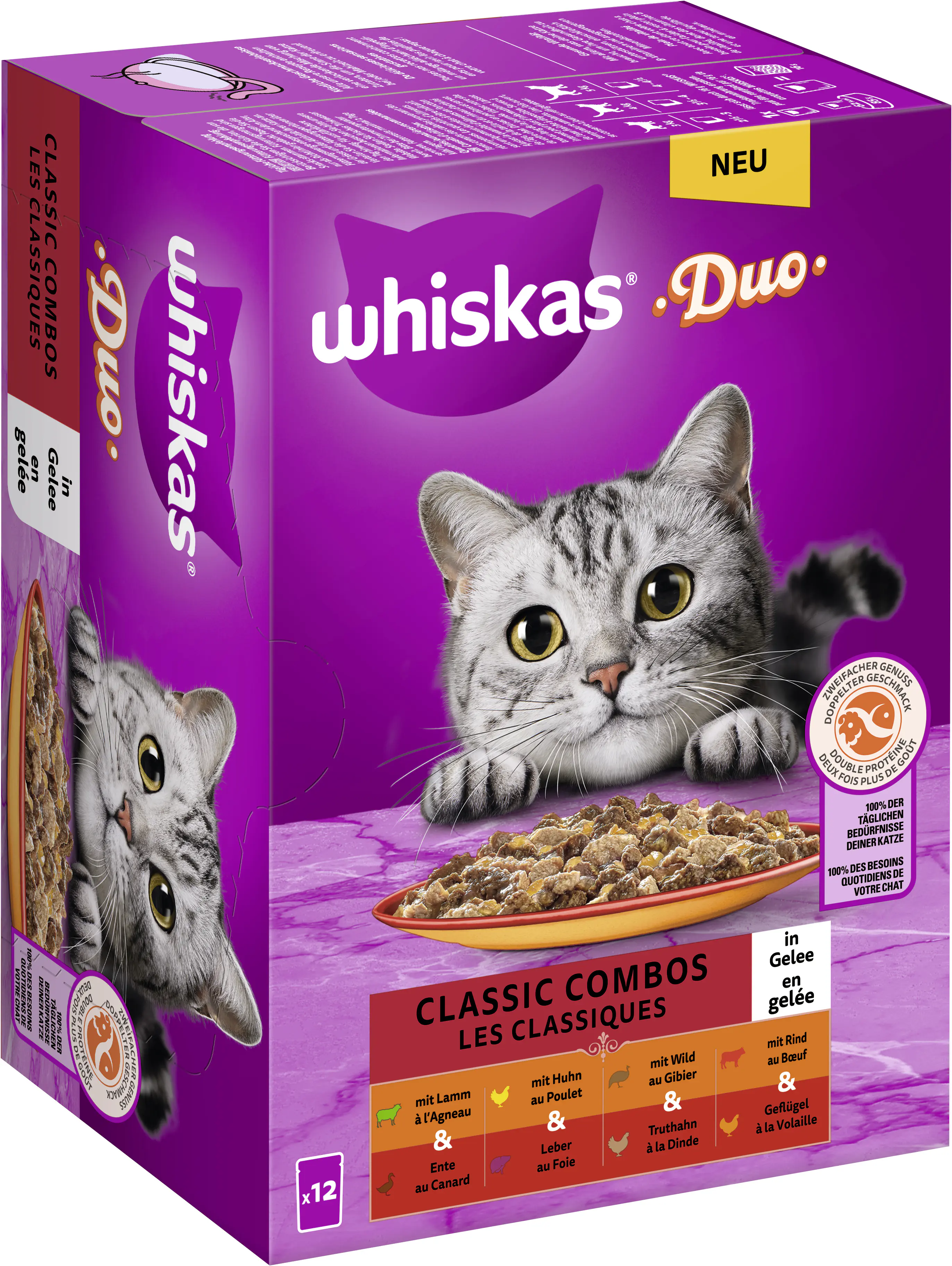 Whiskas Multipack Duo Classic Combos in Gelee Katzenfutter 12 x 85 g Whiskas Multipack Duo Classic Combos in Gelee Katzenfutter 12 x 85 g