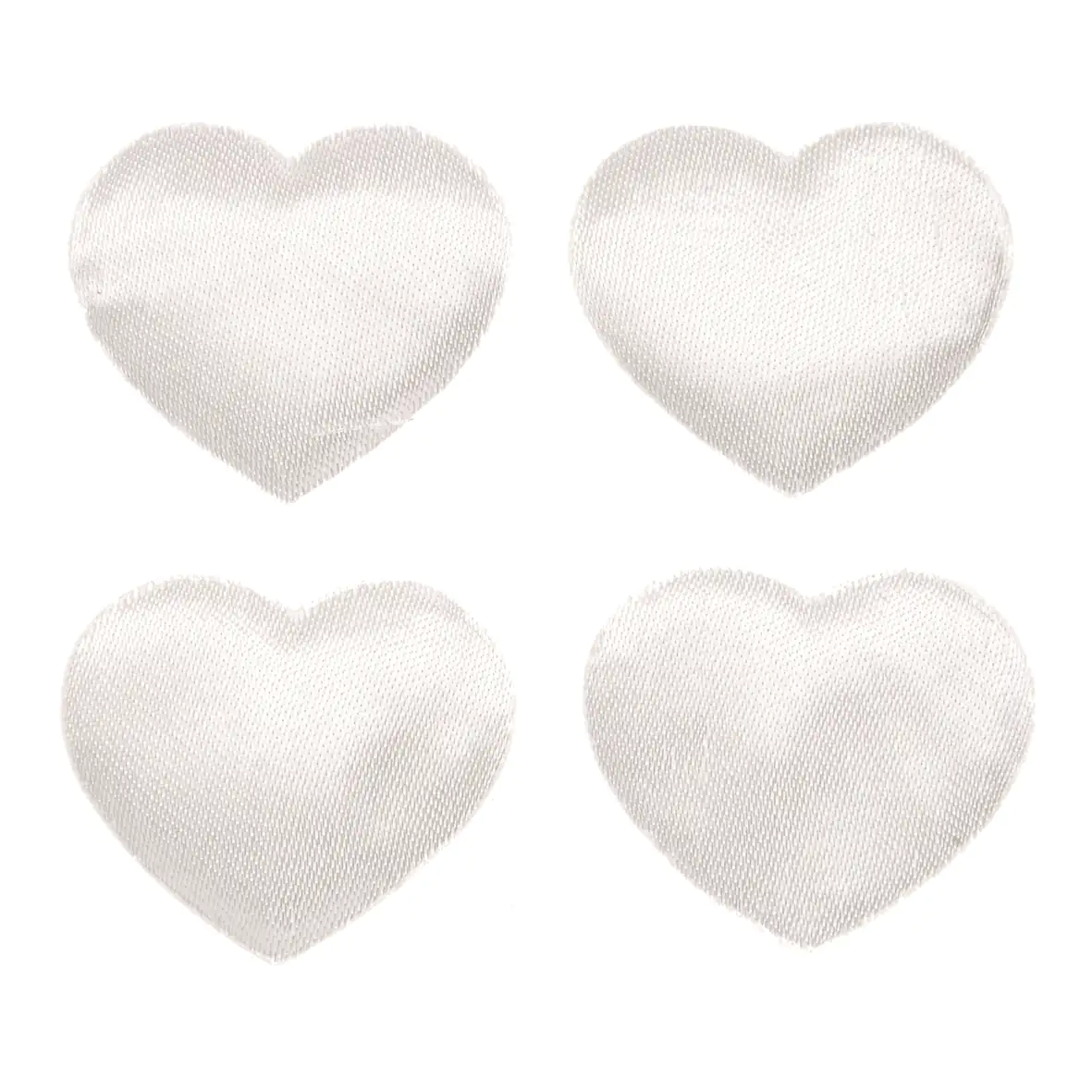 Glorex Samtherzen weiß, 4 cm