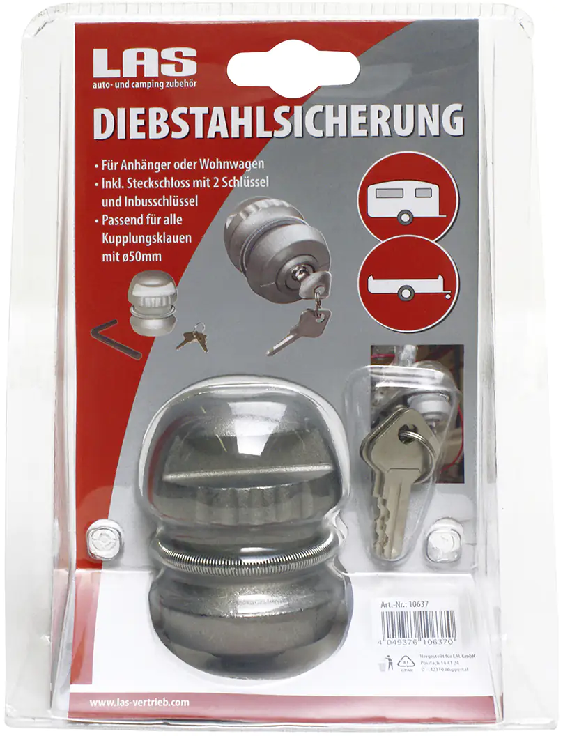 4049376106370_1159807 LAS Diebstahlsicherung für Kupplungsklaue Ø 5cm