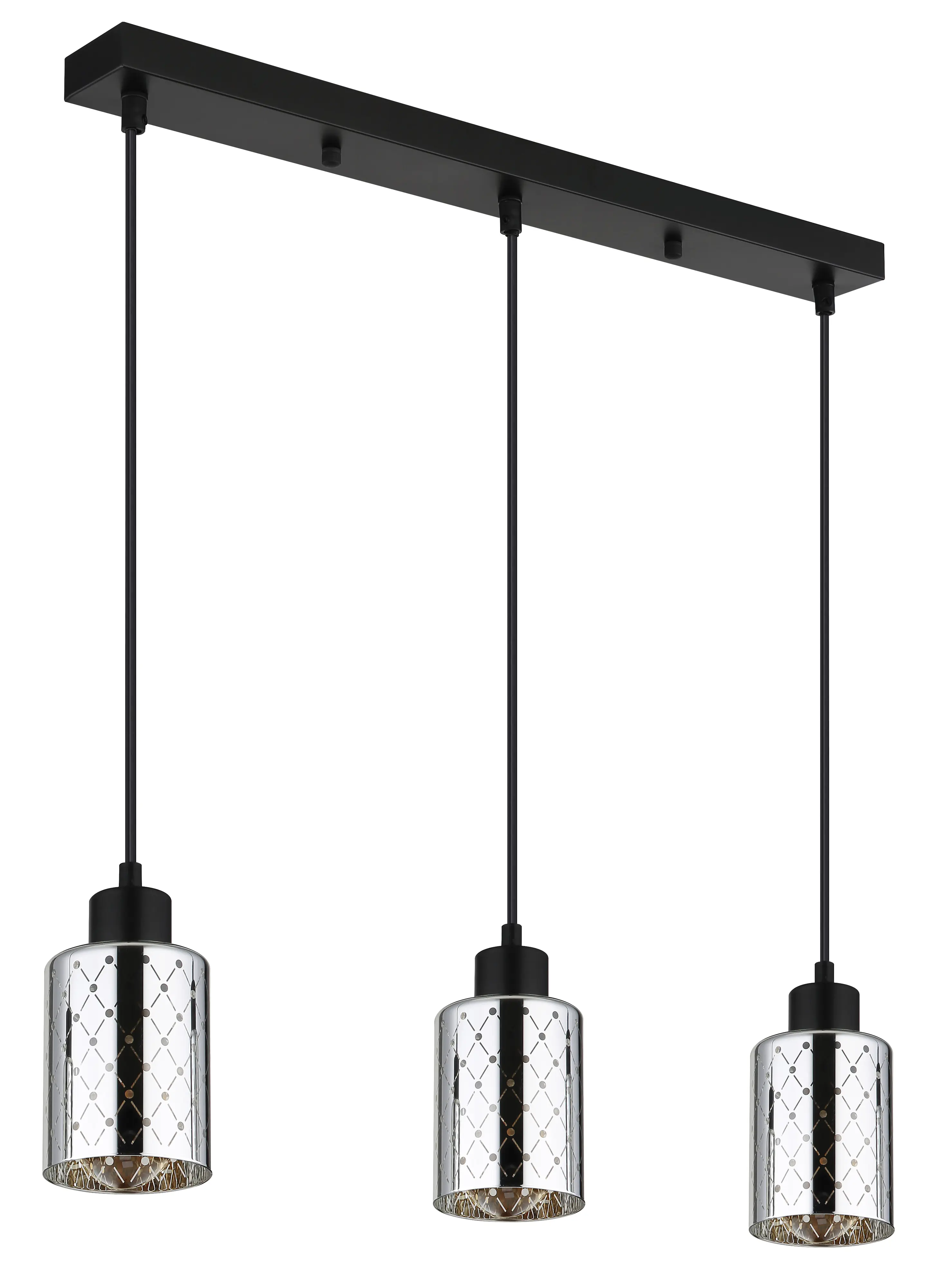 Globo Hängeleuchte Alonso 59 x 120 cm L x B schwarz