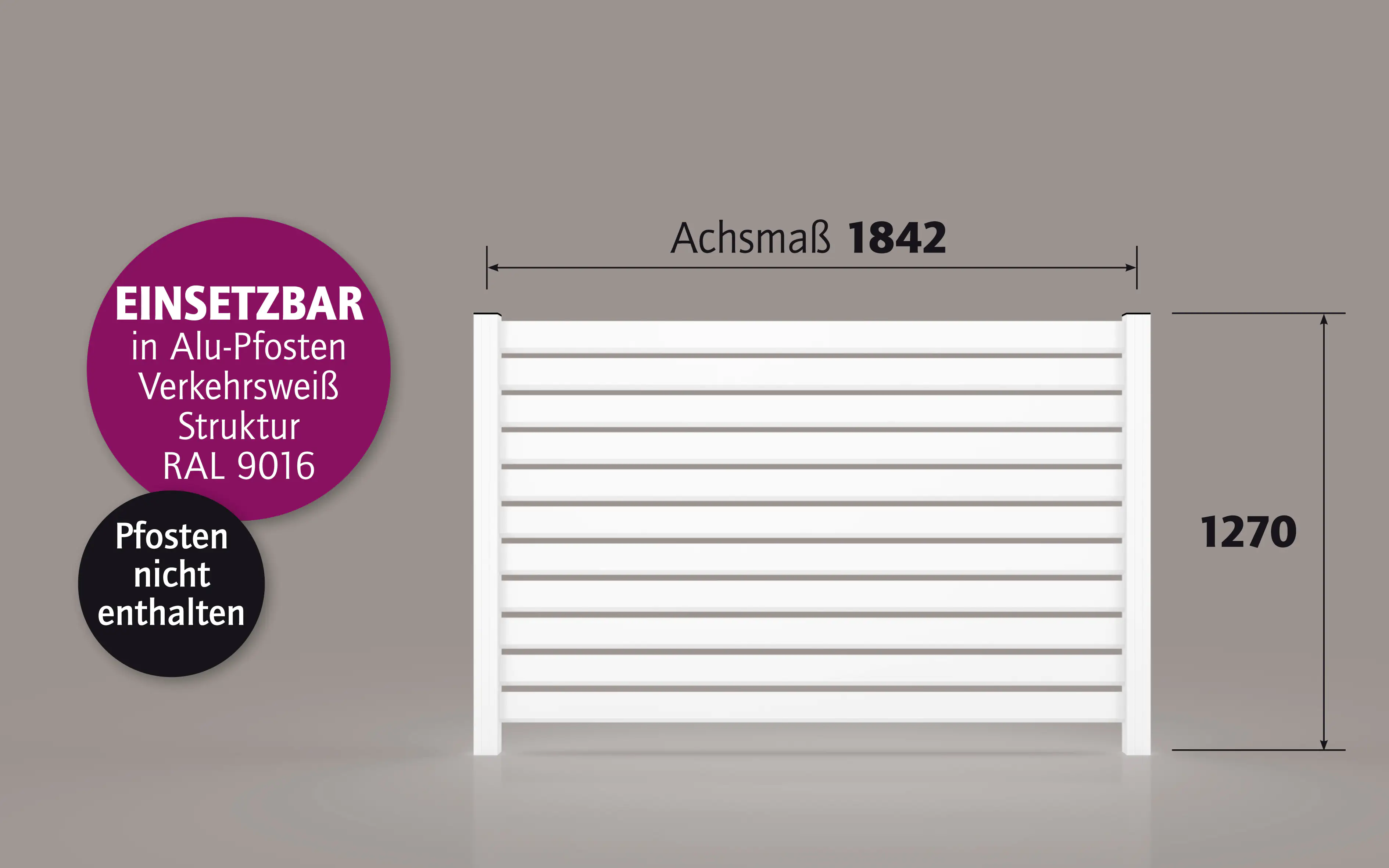 Ambiente Alu-Zaun Rhombus 90 MIDI B x H: 180 cm x 120 cm 22 mm stark Ambiente Alu-Zaun Rhombus 90 MIDI B x H: 180 cm x 120 cm 22 mm stark