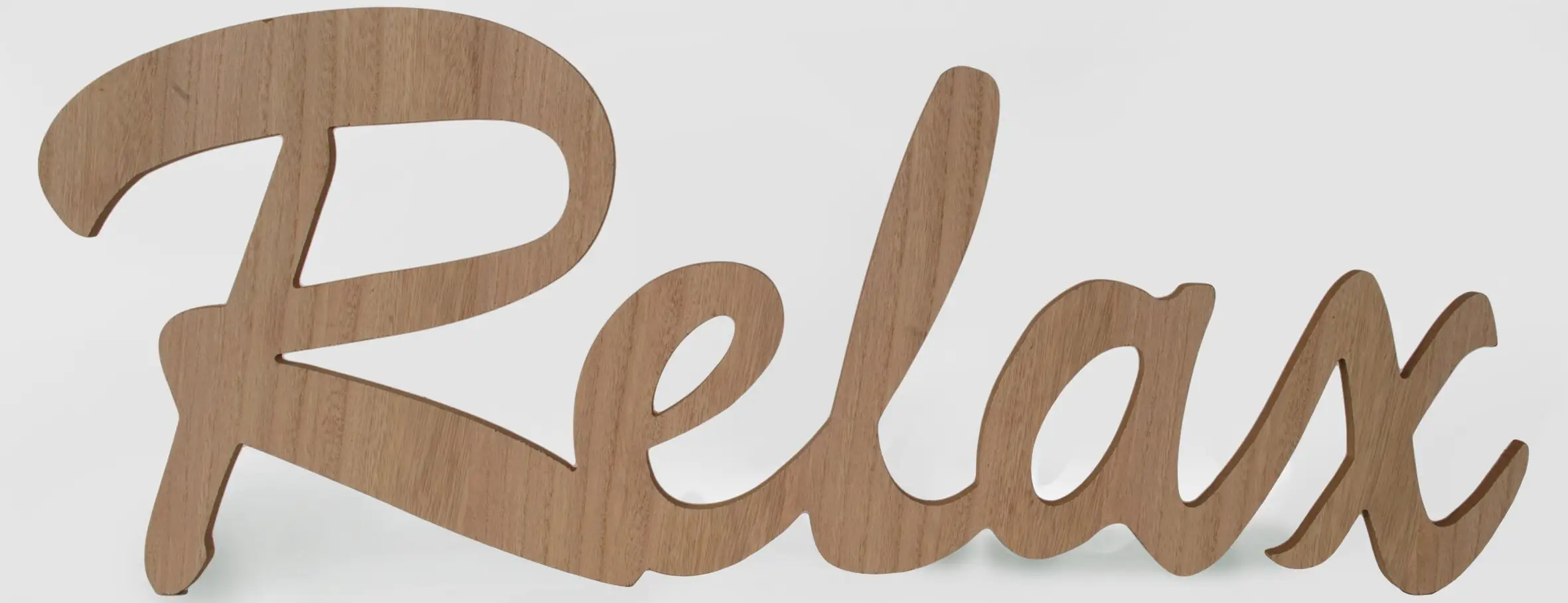Schriftzug XL Relax Holz  74,5x29x1,8 cm