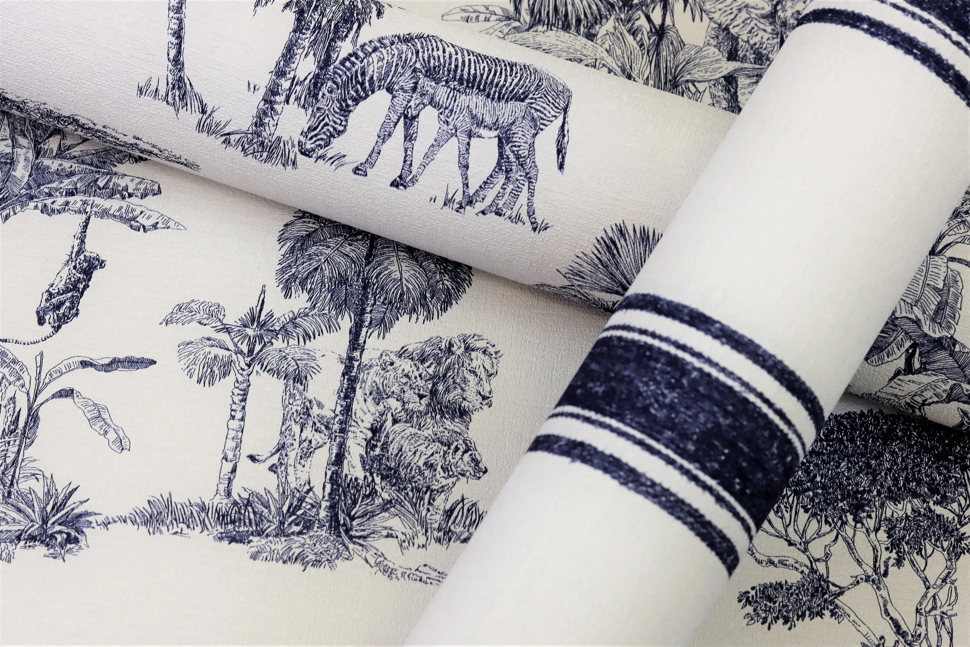 Rasch Vliestapete 555011 Blau-Indigo Muster & Motive 10,05 m x 0,53 m