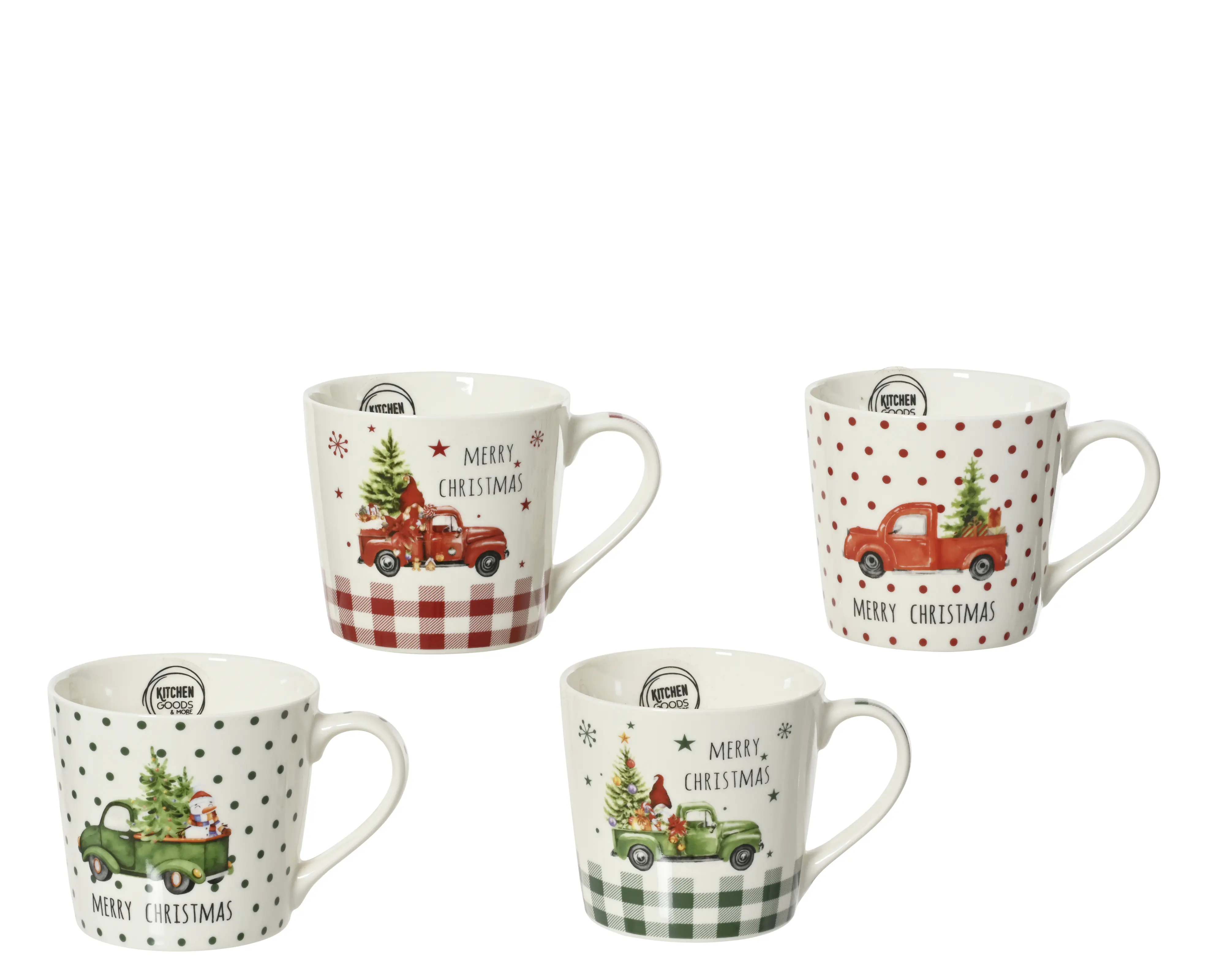 Decoris Weihnachtsdeko Tasse 9,8 x 8,8 cm bunt