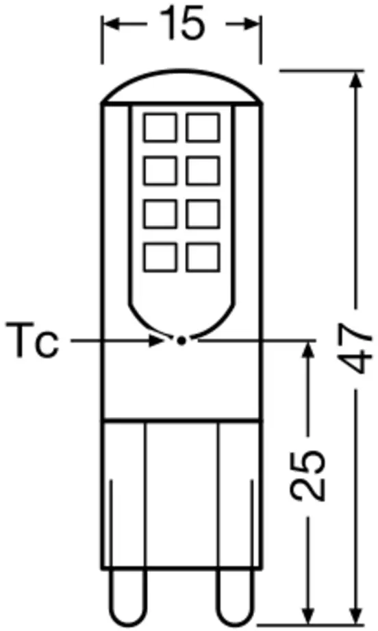 Osram LED Stiftsockellampe G9 2,6 W warmweiß