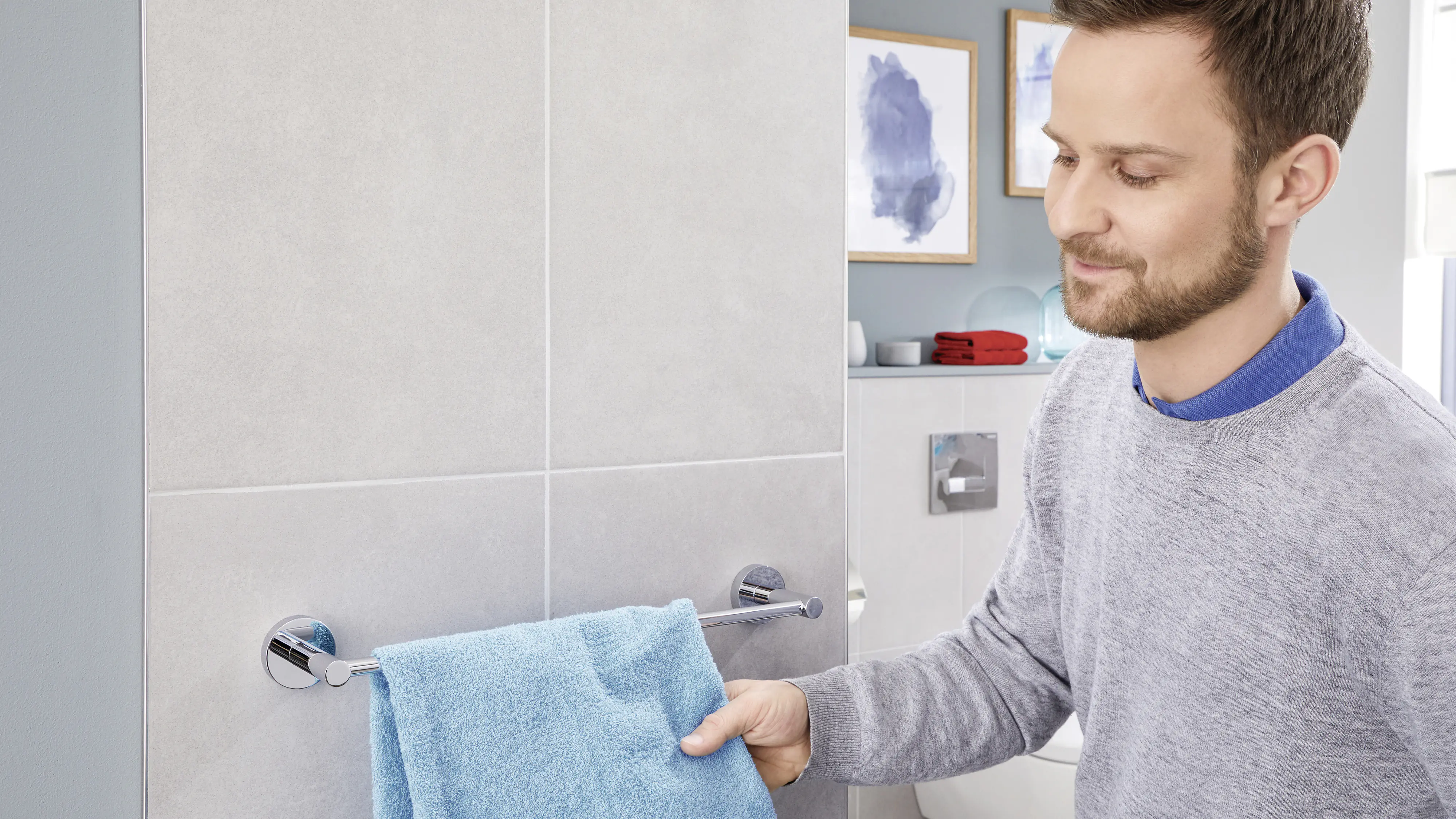 tesa Handtuchstange Exxcellent Metall, chrom, rostfrei