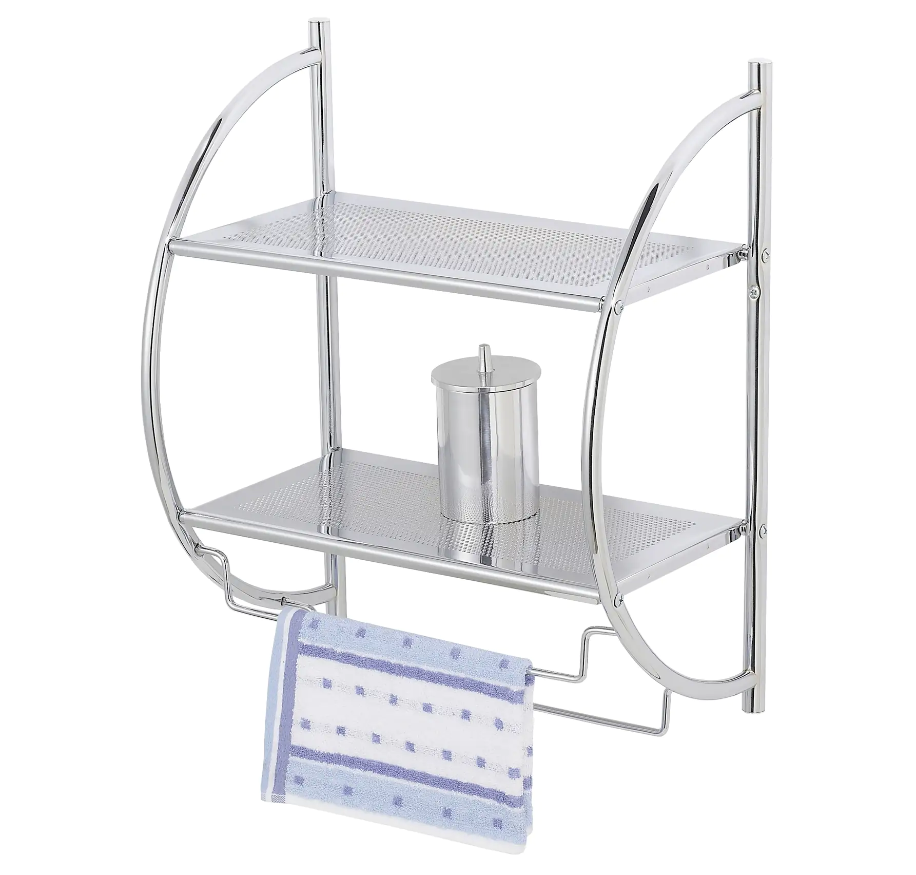 4008838151730_1775481 Wenko Exklusiv Wandregal Stahl, silber