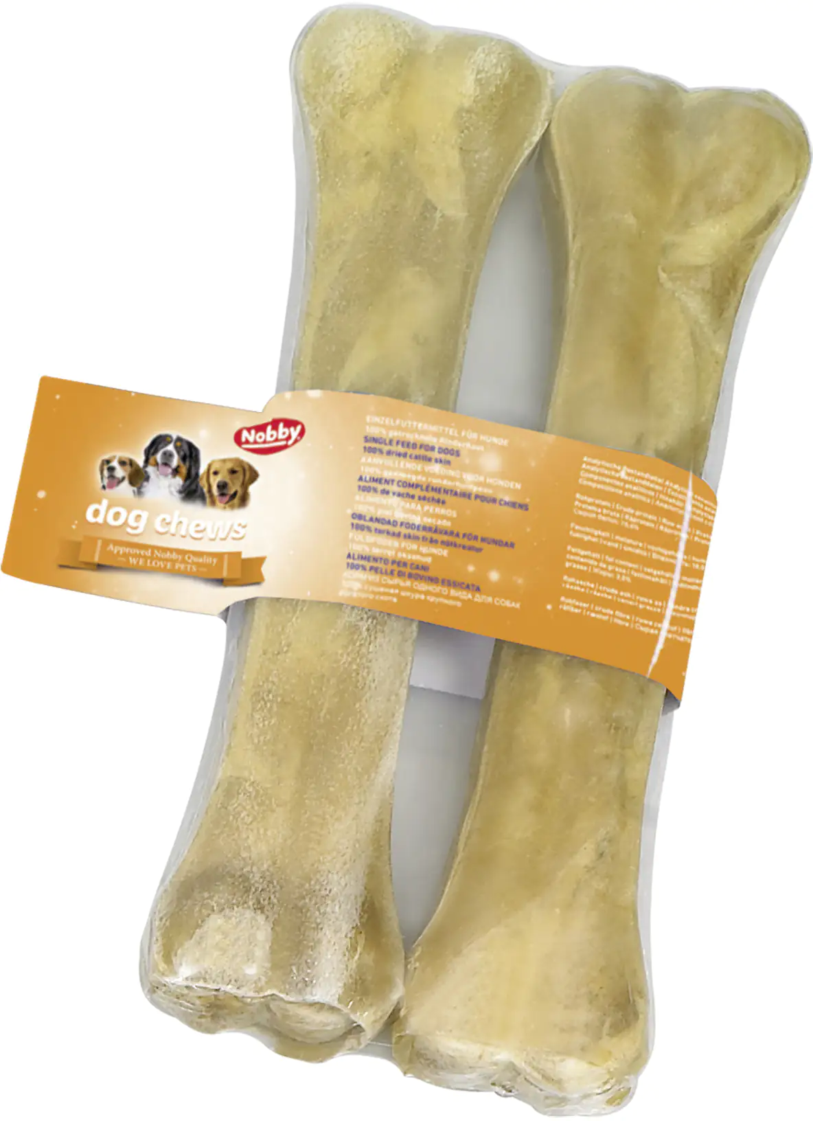 Nobby Kauknochen gepresst 2er Pack 21,5 cm 170 g