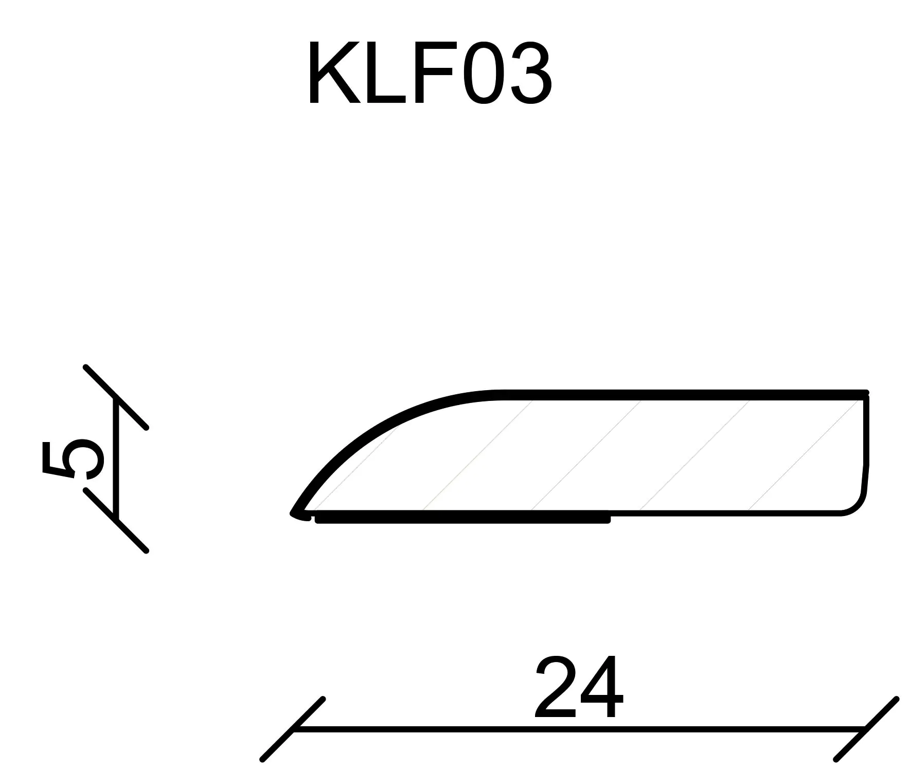FN Neuhofer Klebeleiste 240 cm 24 x 5 mm weiß