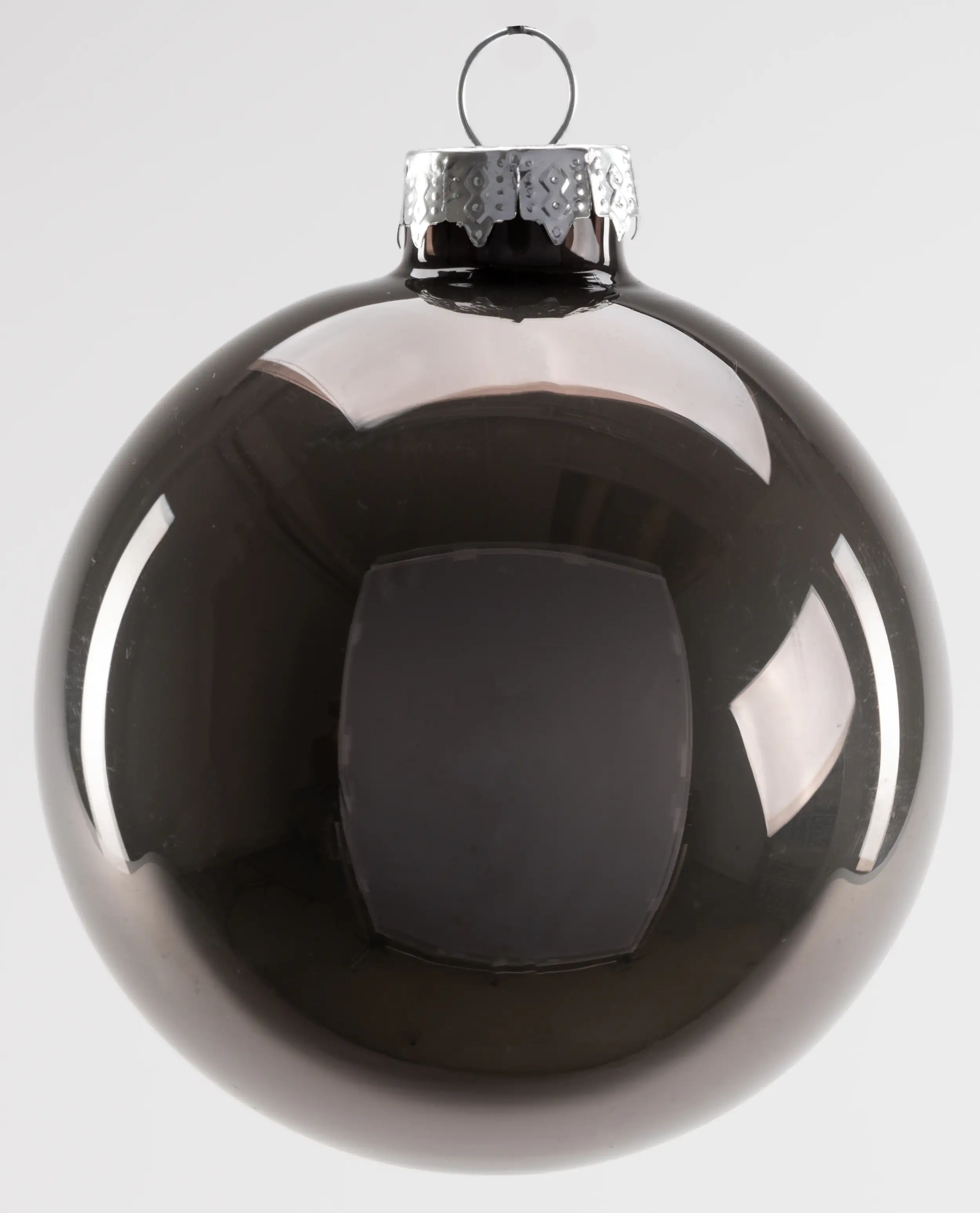 4333692538862_03 TrendLine Weihnachtskugeln aus Glas Ø 80 mm warmgrau - 6 Stück