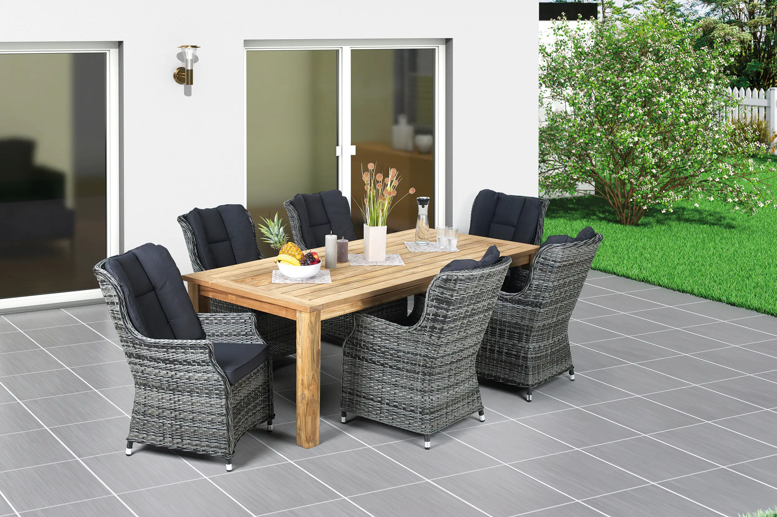 Primaster Teakholz Tisch Garbou 220 x 100 cm, Höhe: 77 cm Primaster Teakholz Tisch Garbou 220 x 100 cm, Höhe: 77 cm