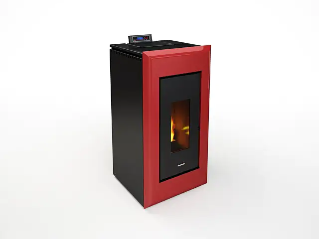 FreePoint Pelletofen VEGA Stahl10,5 kWschwarz-rot FreePoint Pelletofen VEGA Stahl10,5 kWschwarz-rot