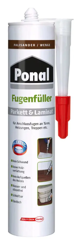 Ponal Fugenfüller Parkett & Laminat 280 ml Kartusche, Palisander / Wenge