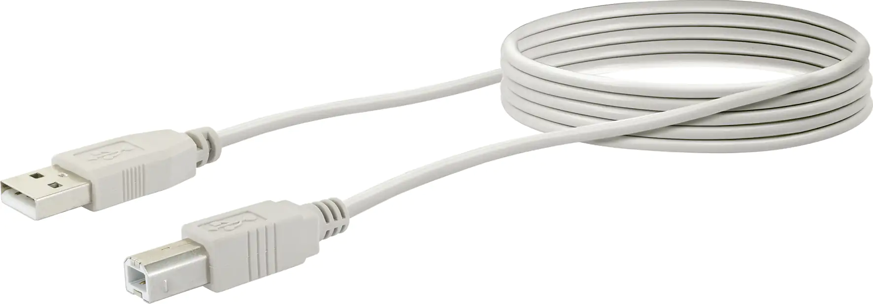 Schwaiger USB Anschlusskabel CK1551 531 grau, 1,5m, 1x USB 2.0 A Stecker / 1x USB 2.0 B Stecker