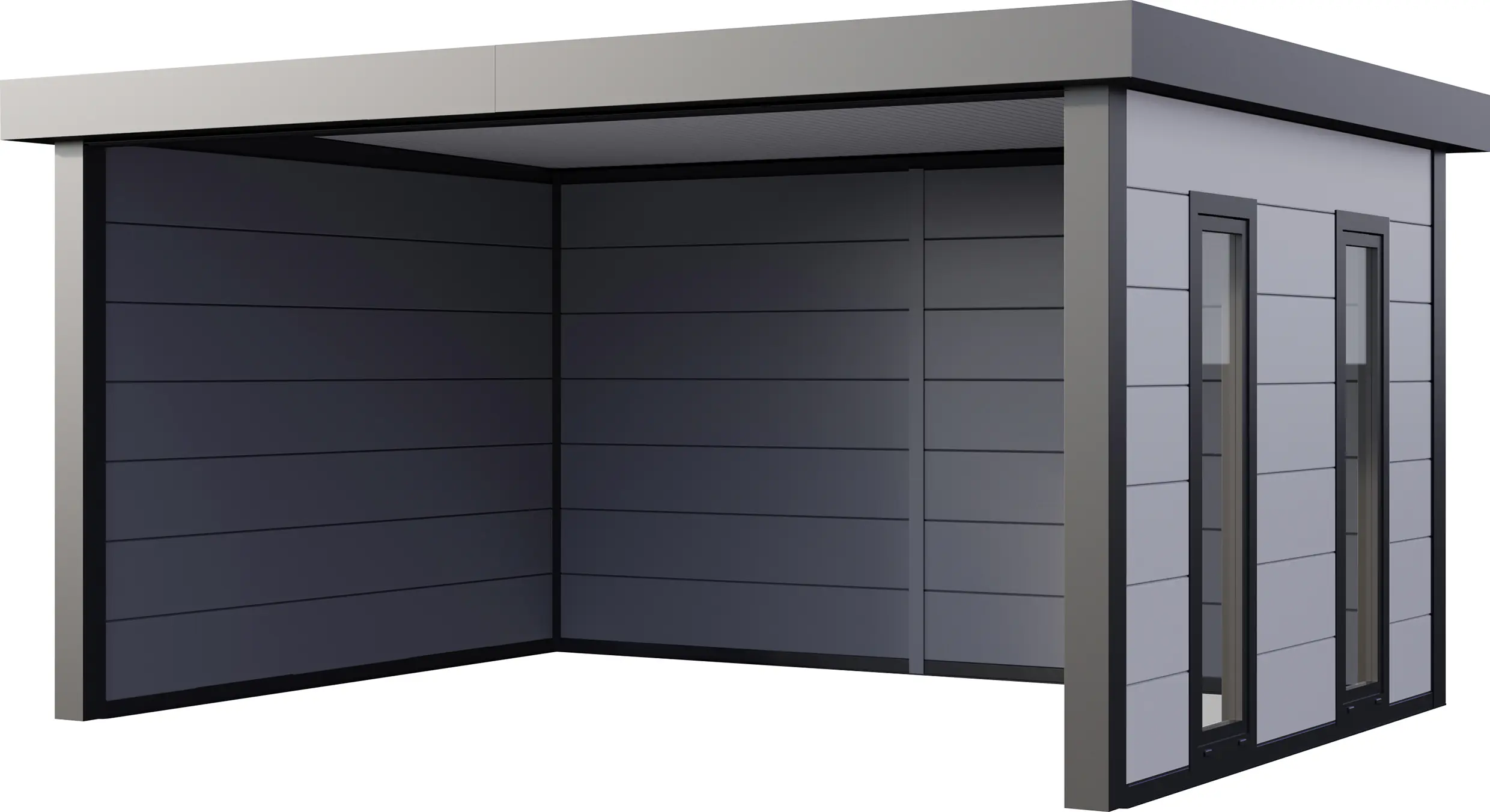 Telluria Pavillon Singolo 4836 mit Fenstern weiß 478 x 358 cm