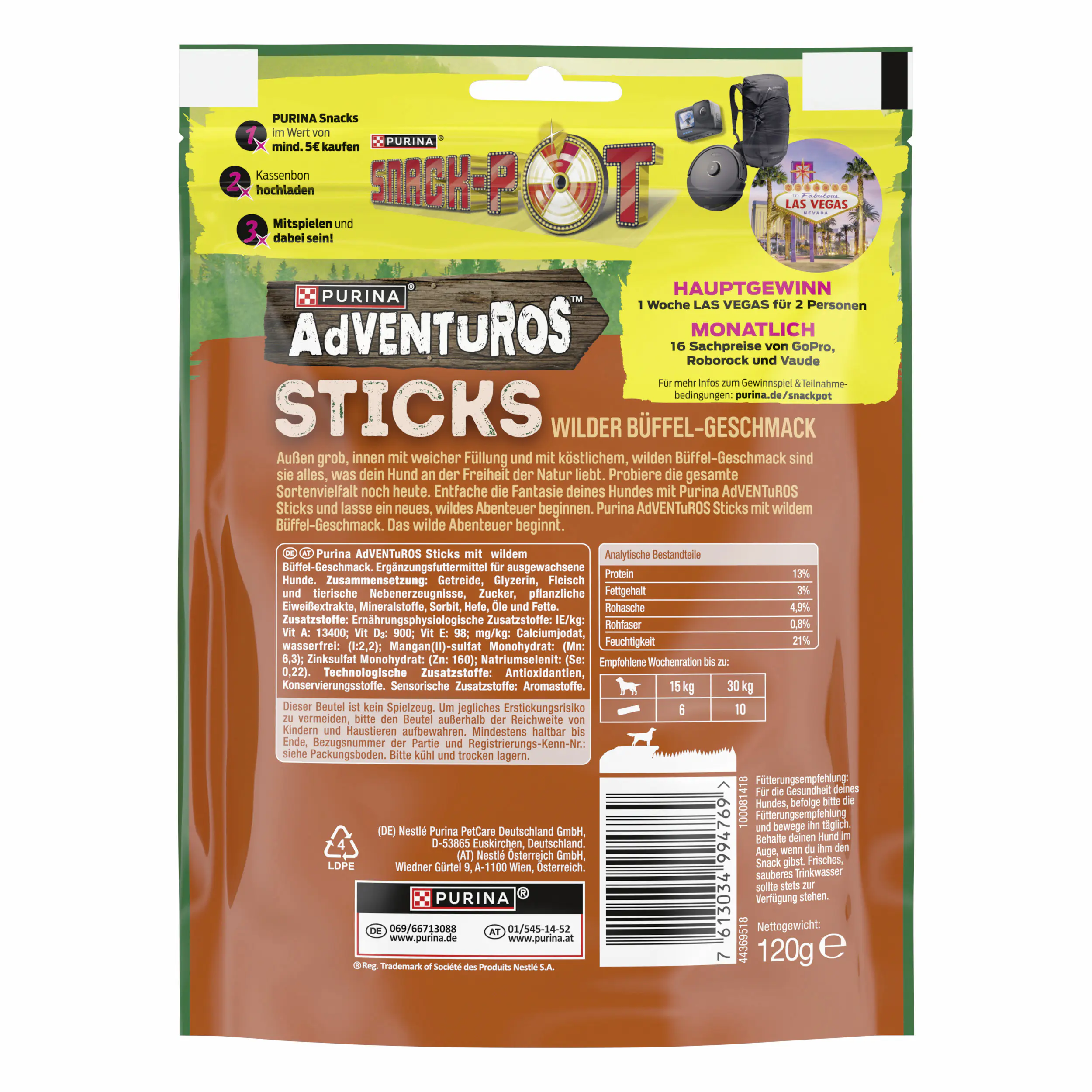Adventuros mit Büffelgeschmack 120 g