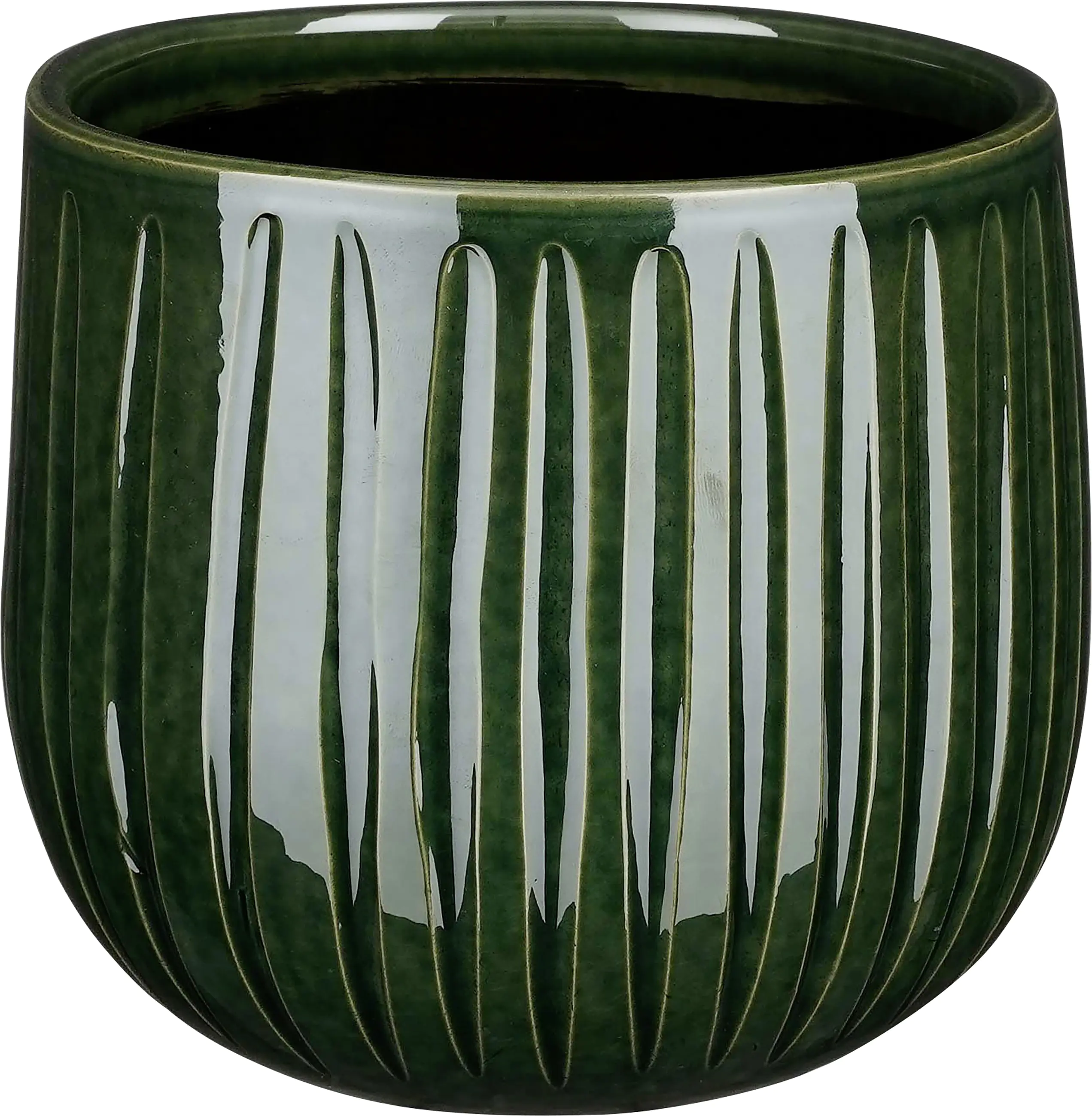 Mica Übertopf Pablo  Ø 18 x 16 cm dunkelgrün ribble