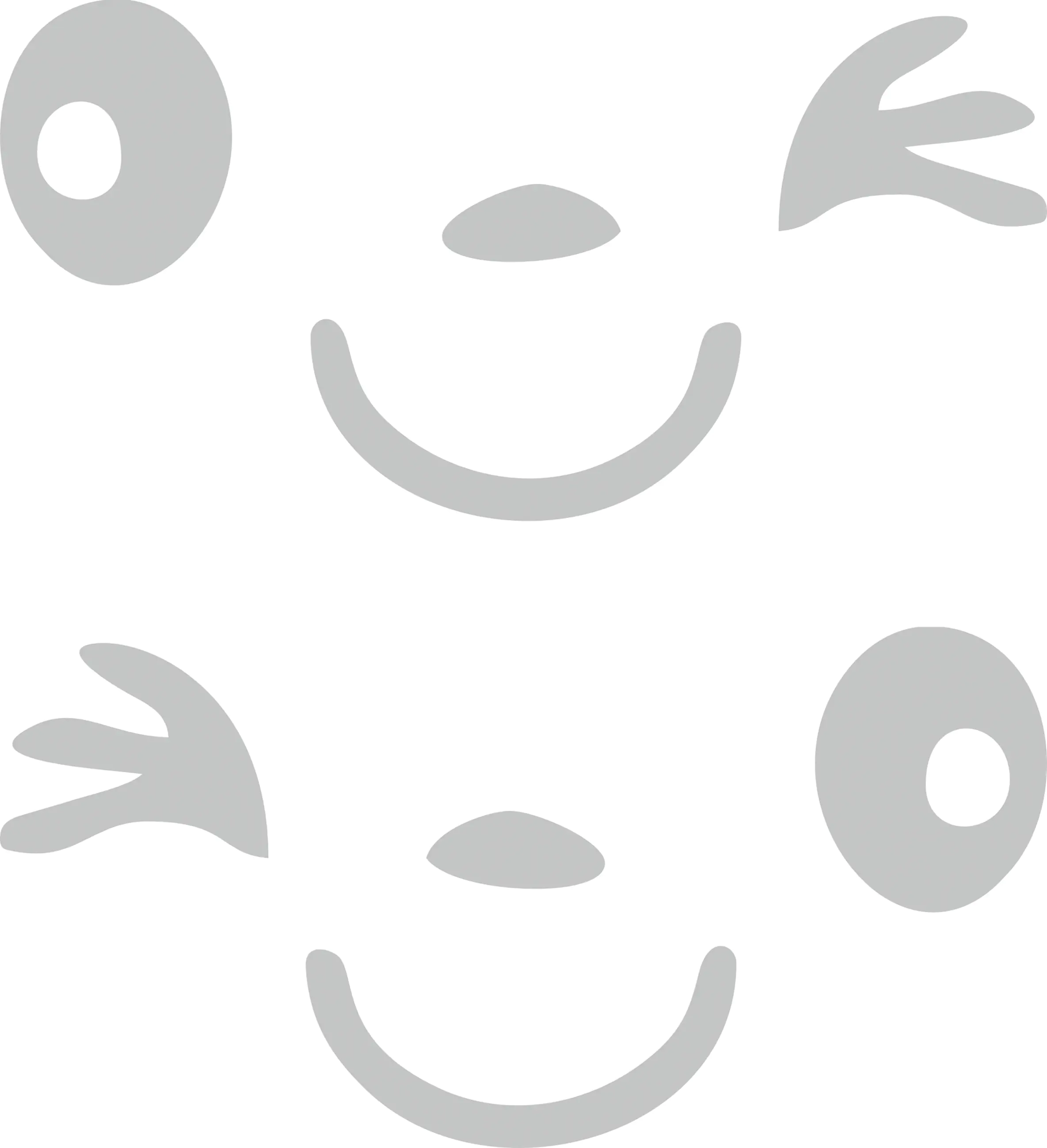 Hermann Schütz Aufkleber appliziert Happy Face 