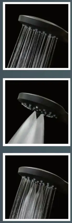 Primaster Duschsystem mit Thermostatarmatur und Ablage Prag silbergrau 3 Strahlarten