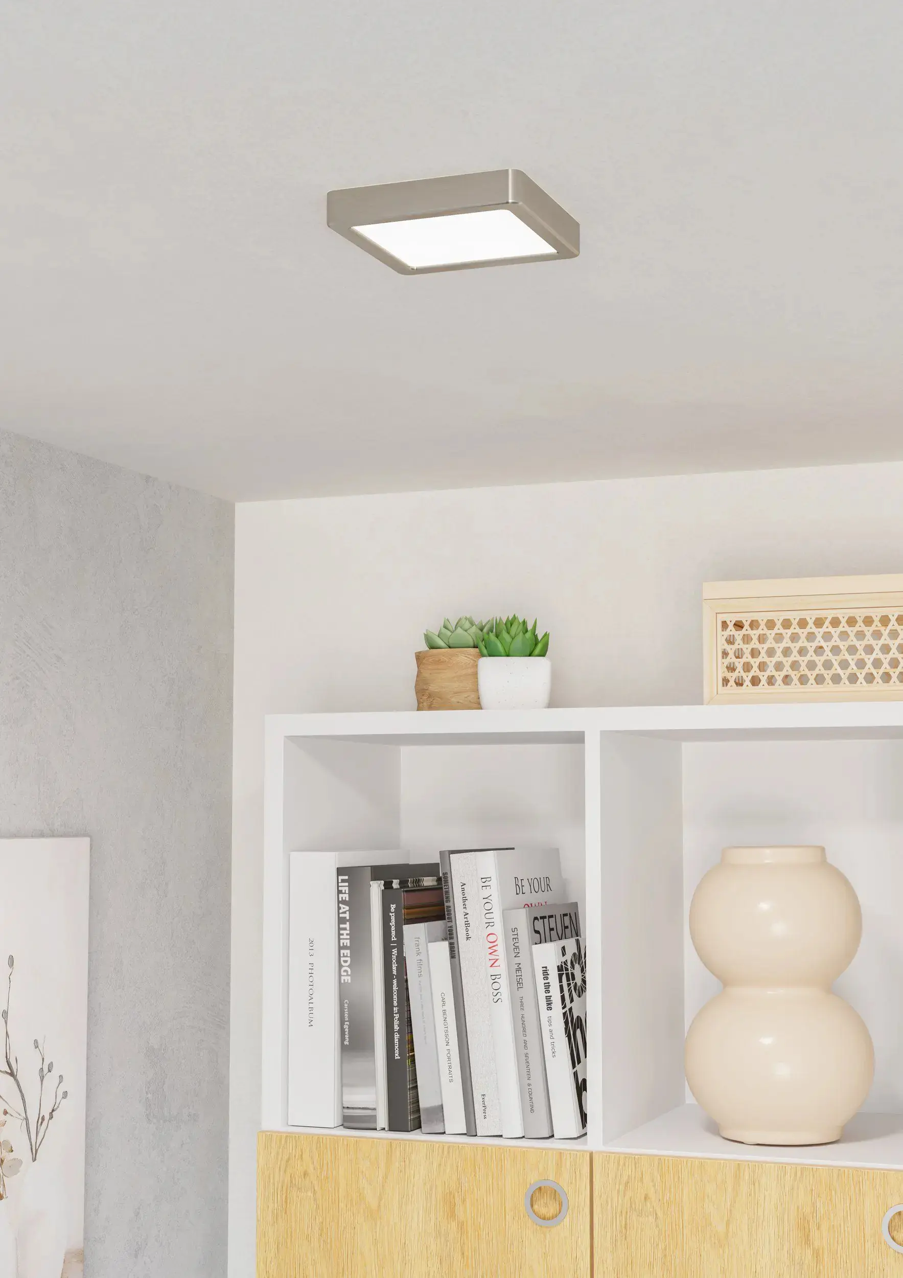 Eglo LED Deckenleuchte Fueva 6 nickel matt 22 x 33 cm warmweiß-kaltweiß Eglo LED Deckenleuchte Fueva 6 nickel matt 22 x 33 cm warmweiß-kaltweiß