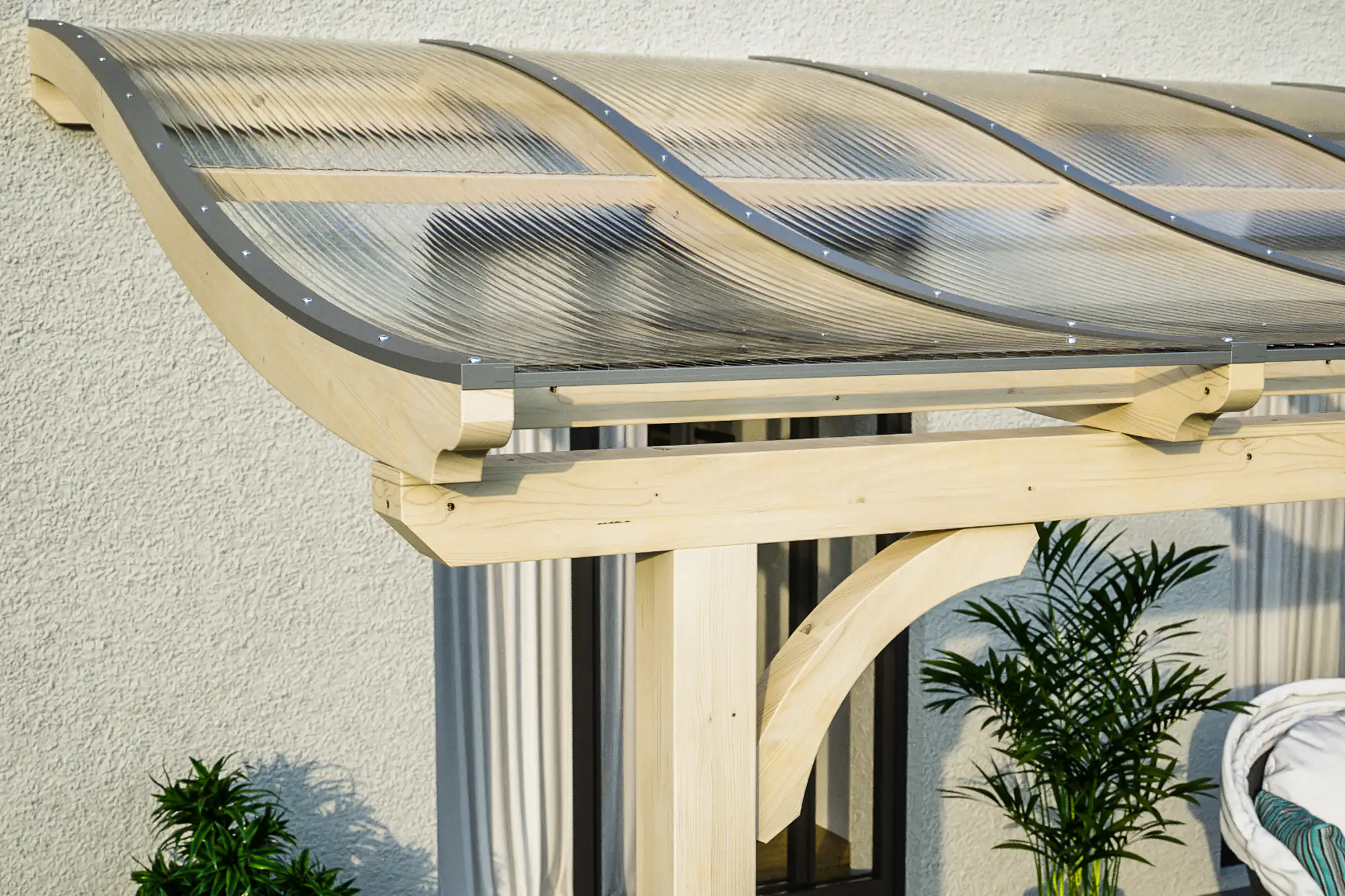 SKAN HOLZ Terrassenüberdachung Venezia 541 x 239 cm, Leimholz, natur