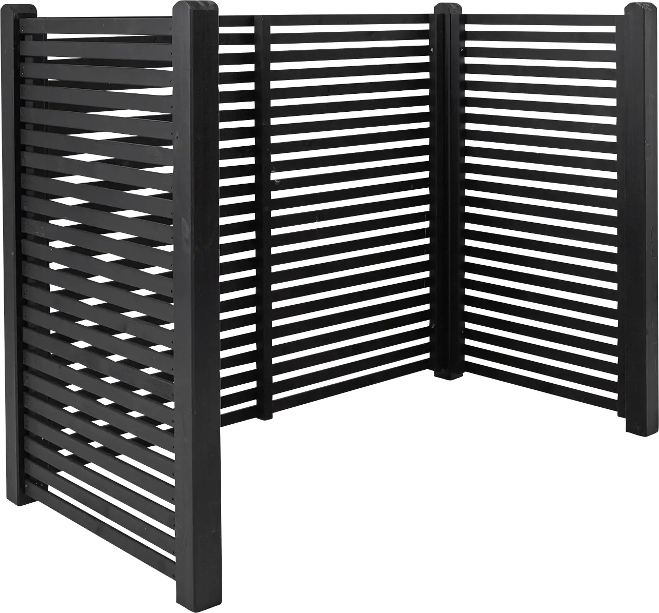 Plus Mülltonnenverkleidung Tokyo zum Eingraben RAL 9005 Schwarz