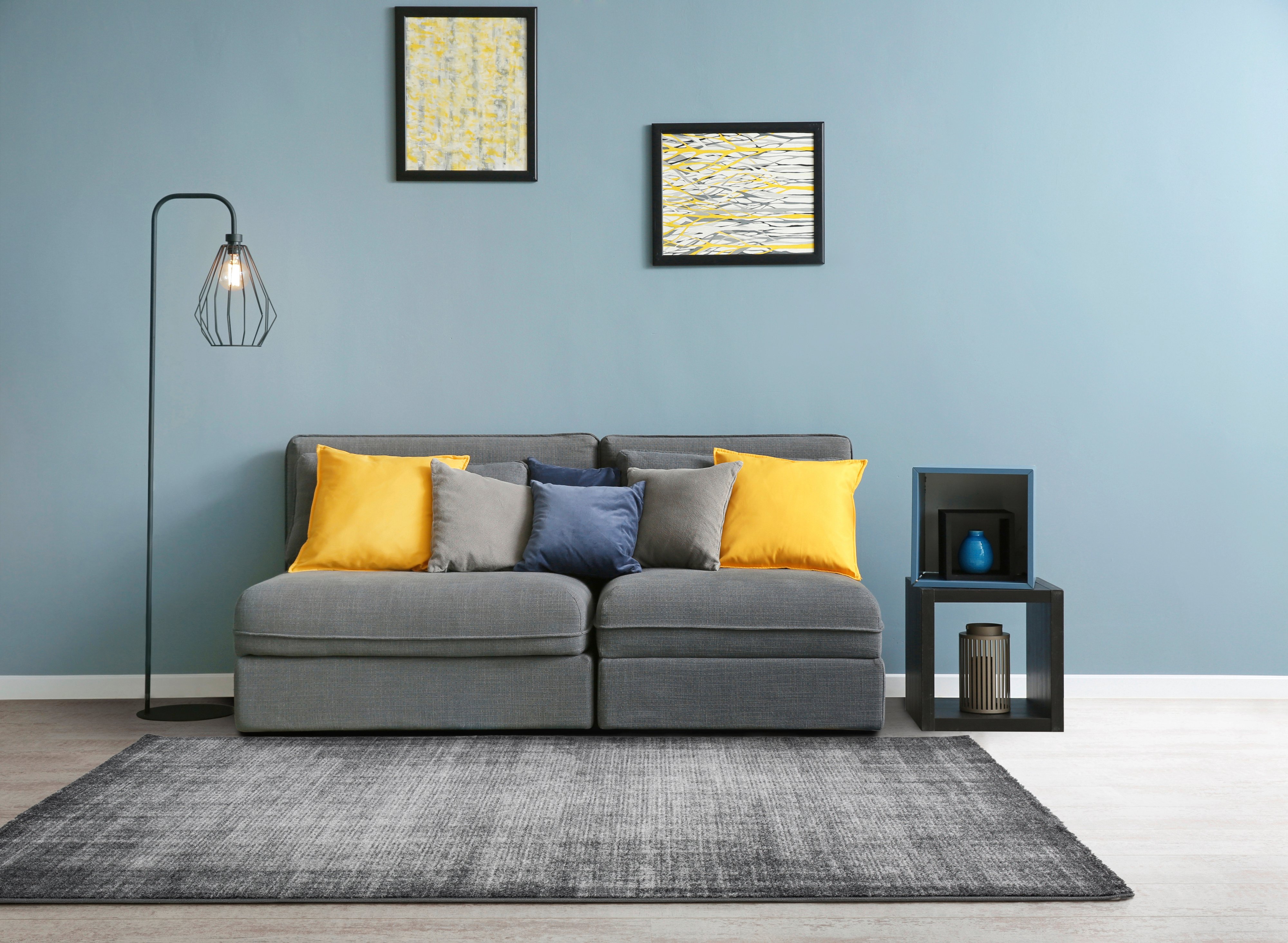 Andiamo Teppich Campos grau, 133 x 190 cm