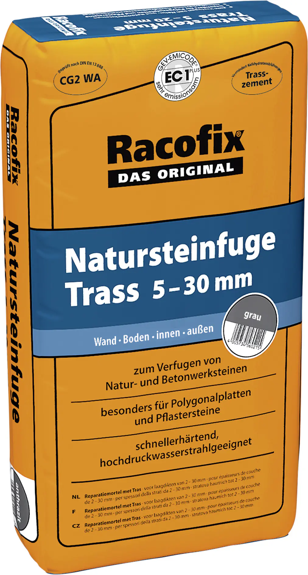 Racofix Natursteinfuge Trass 25 kg