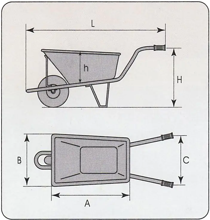 pro-bau-tec Gartenschubkarre 100 l Tragkraft 120 kg pro-bau-tec Gartenschubkarre 100 l Tragkraft 120 kg
