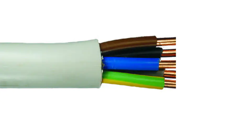 Feuchtraumleitung NYM-J 5 x 6, 25 Meter, Ring, grau