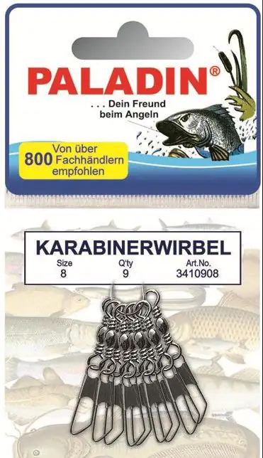 Paladin Karabinerwirbel gunsmoke Gr. 4 12 kg/5 Stück