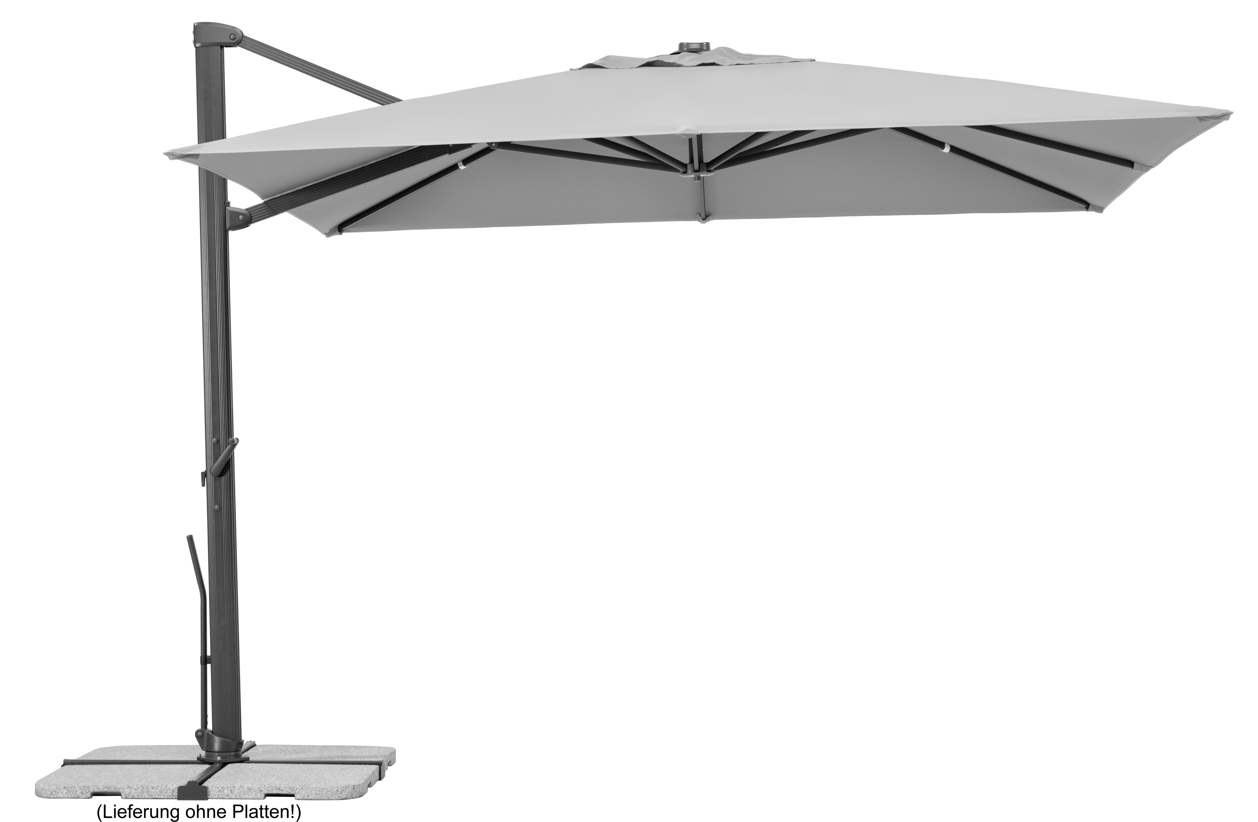 Schneider Ampelschirm Rhodos Smart silbergrau, 300 x 300 cm kaufen
