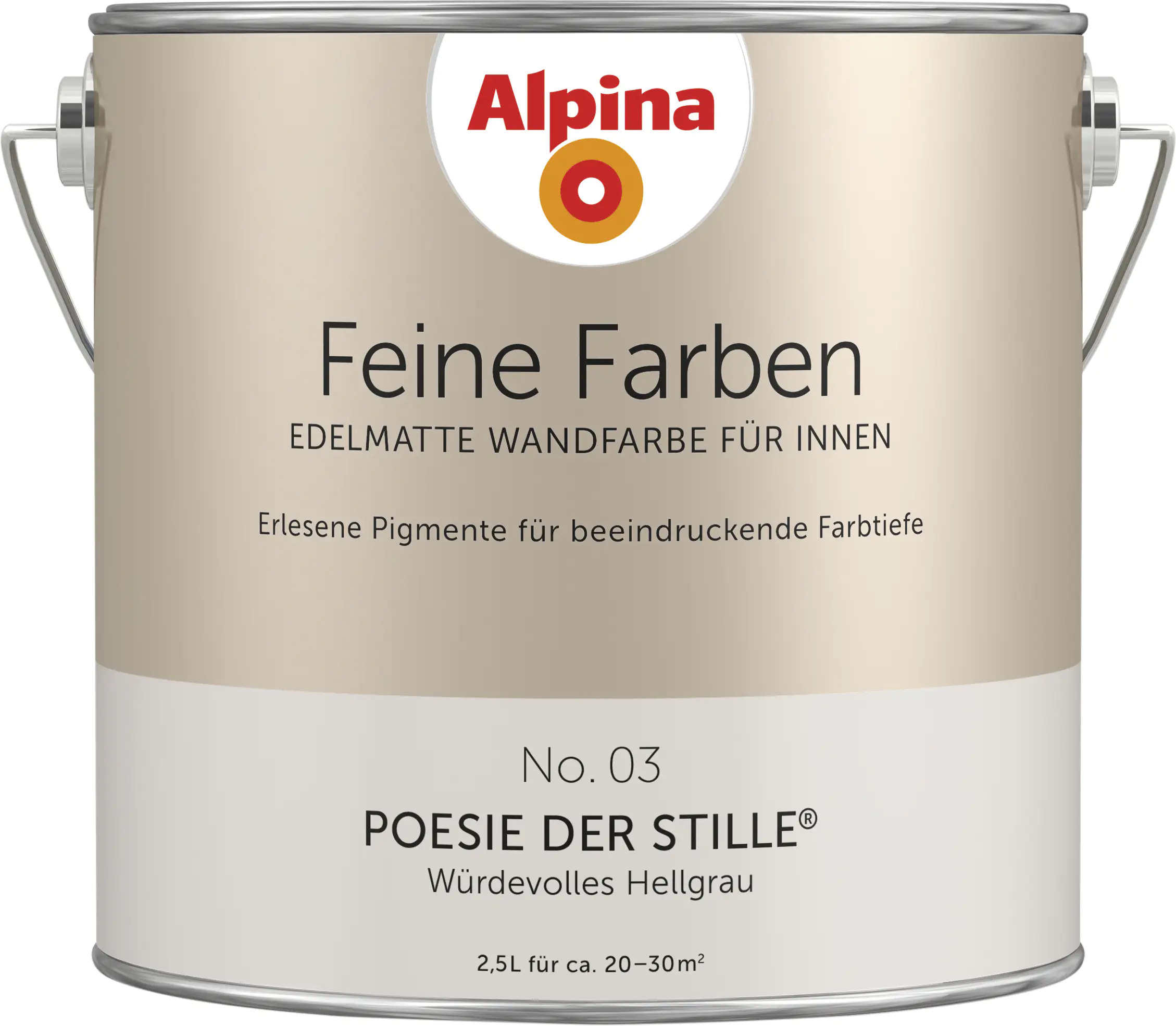 Alpina Feine Farben No. 03 Poesie der Stille 2,5 L würdevolles hellgrau edelmatt Alpina Feine Farben No. 03 Poesie der Stille 2,5 L würdevolles hellgrau edelmatt