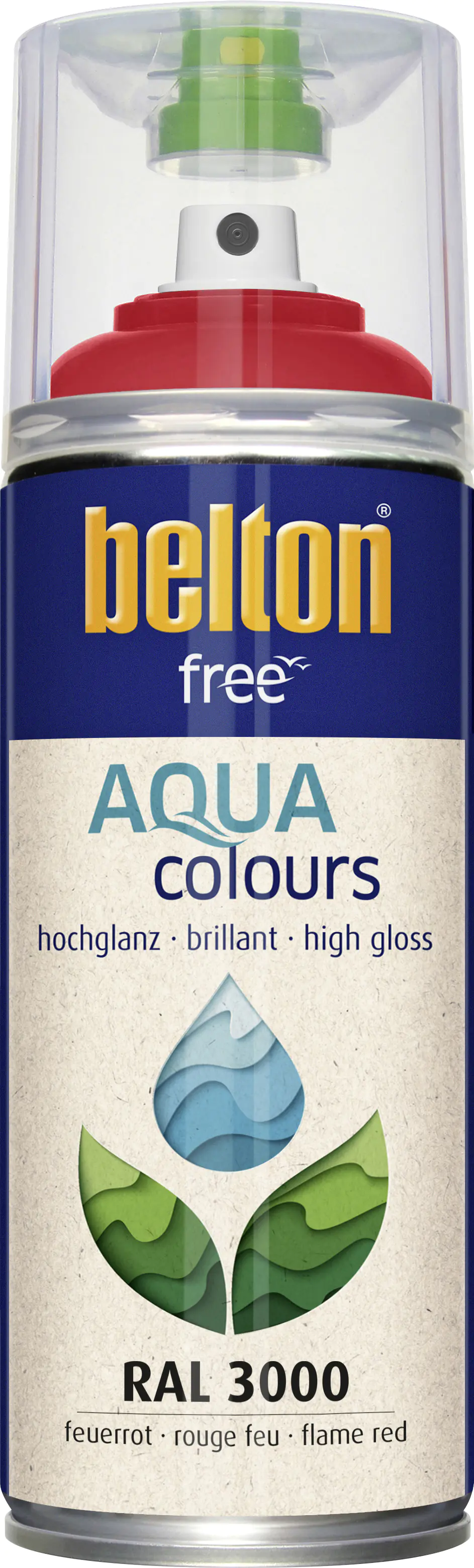 belton free Lackspray AQUAcolours 400 ml feuerrot hochglanz