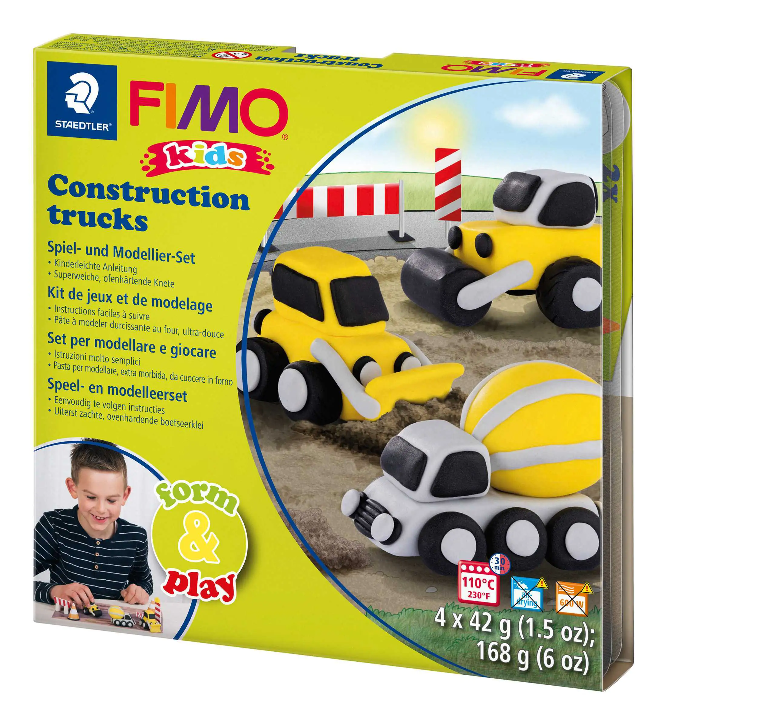 FIMO kids form & play Set Construction Trucks FIMO kids form & play Set Construction Trucks