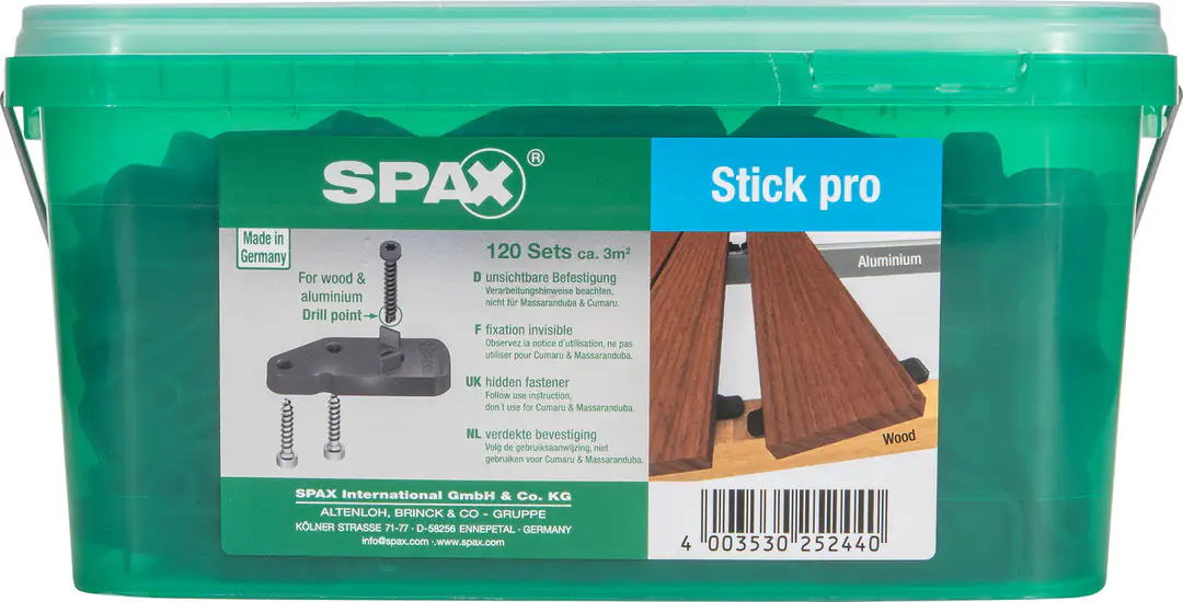Spax Terrassestick-Set 60 x 20 x 8 mm zum stecken - 120 Stk. Spax Terrassestick-Set 60 x 20 x 8 mm zum stecken - 120 Stk.